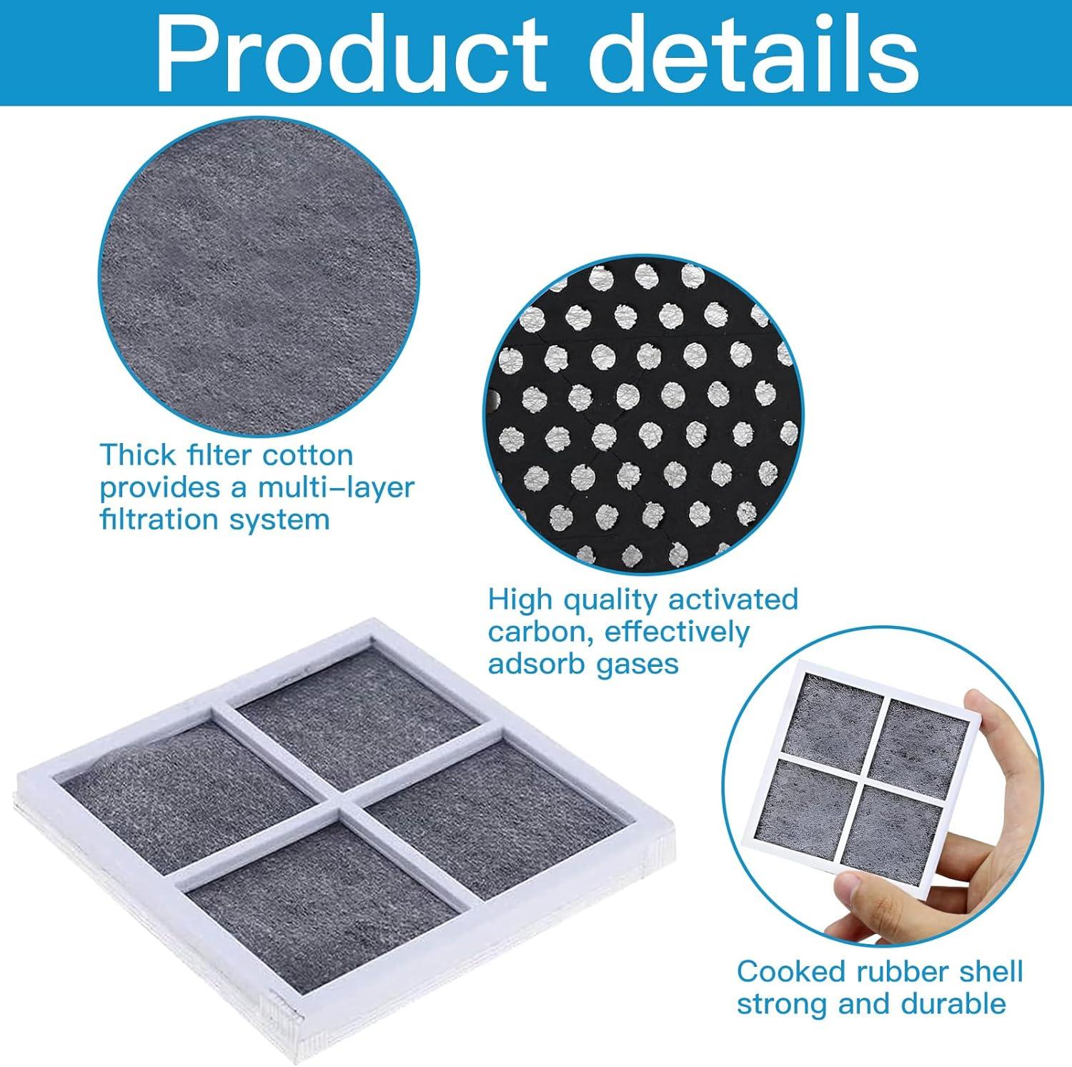 image:image3 Pcs Filtre Air pour Rfrigrateur Filtre Air de Remplacement Filtre Frigo Americain Convient pour LG LT120F Filtre Air Frais de Rechange