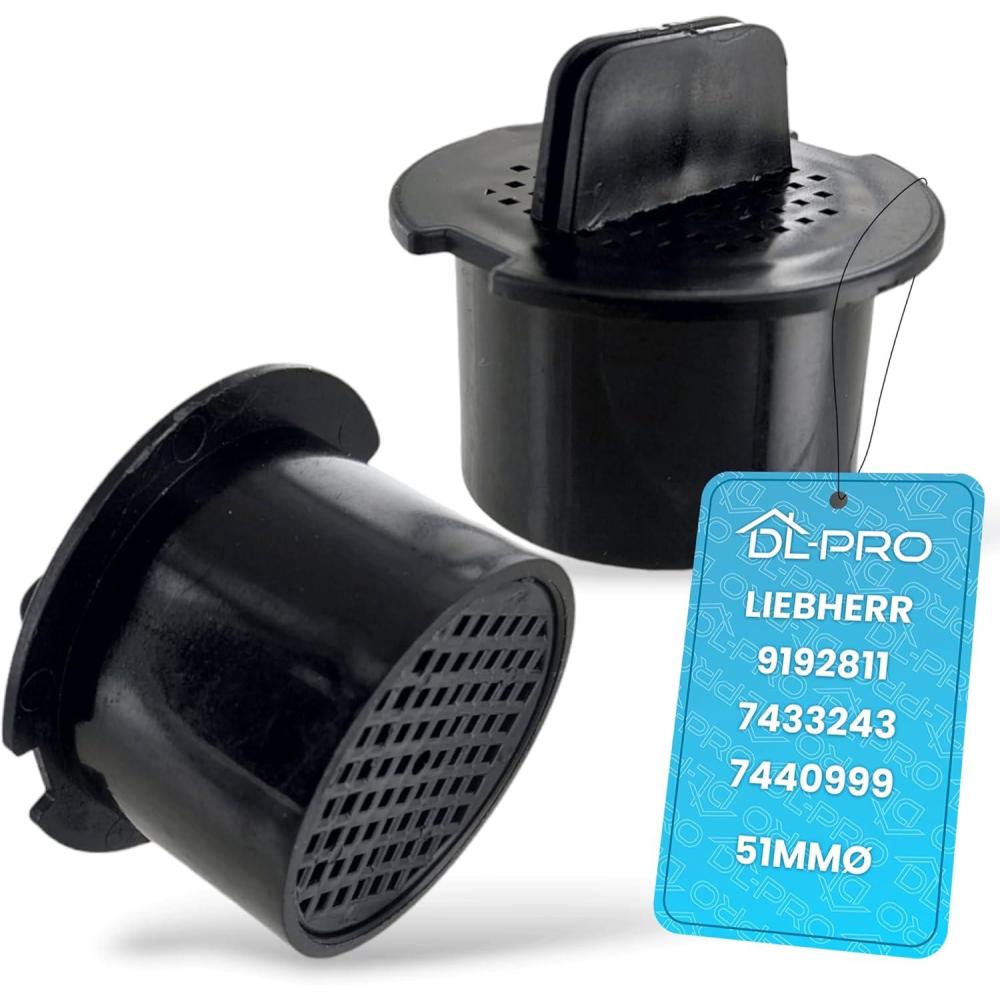 image:imageDLpro Lot de 2 filtres charbon actif ronds compatibles avec Liebherr 7433243 51 mm Pour rfrigrateur vin rfrigrateur conglateur
