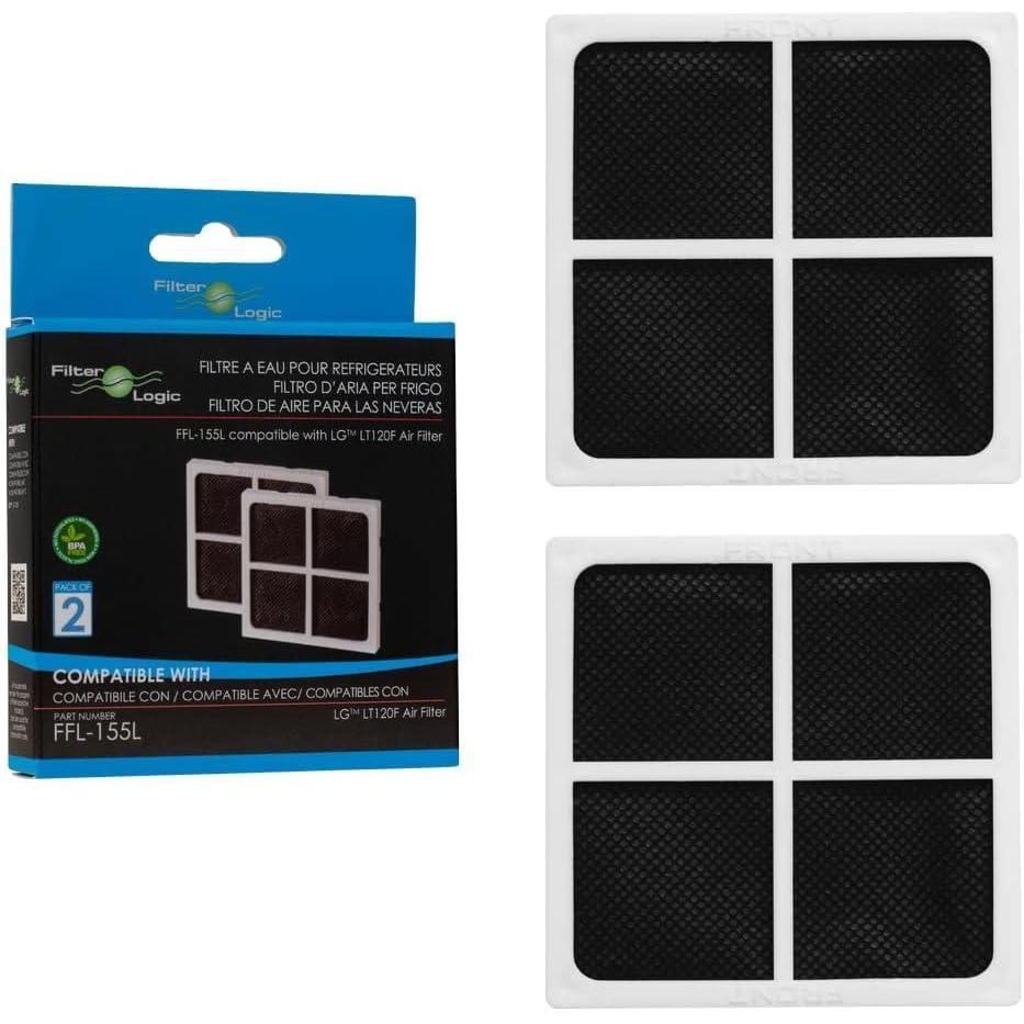 image:imageFilterLogic FFL155L  Filtre  air rfrigrateur compatible avec LG Pure N Fresh ADQ73214404 ADQ73214405 ADQ73214408 ADQ73214408 LT120F Traitement de Pur Air frigo amricain 2 unit