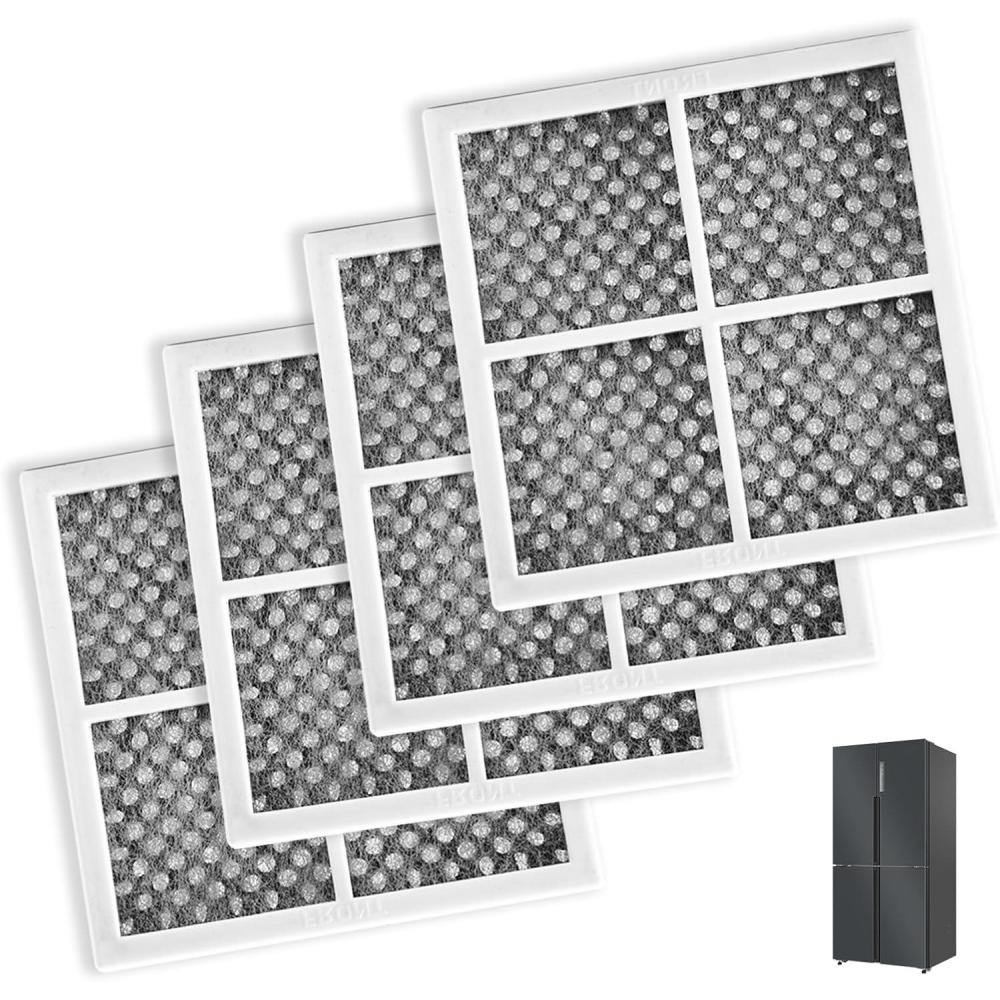 image:imageFresh Lot de 4 filtres air pour rfrigrateur limination efficace des odeurs Compatible avec RfrigrateurRfrigrateurPurificateur LG LT120F LFX31925SW LFX31925SB