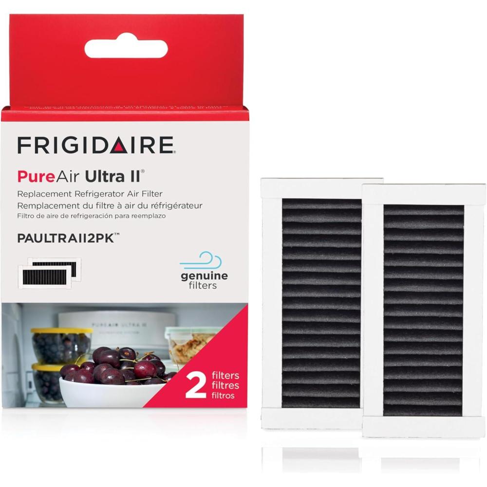 image:imageFrigidaire PAULTRA2 Pure Air Ultra II Filtre  air pour rfrigrateur avec technologie carbone pour absorber les odeurs alimentaires 97 x 46 cm blancLot de 2