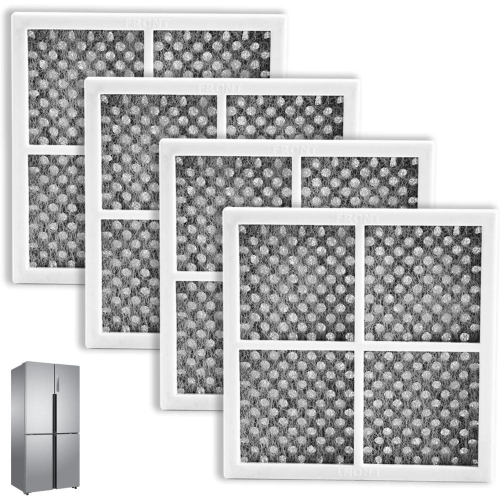 image:imageLG LT120F Lot de 4 filtres air pour rfrigrateur Filtre charbon actif de rechange Filtre air LG Pure Fresh pour ADQ73214405 ADQ73214404 ADQ73214408 LFX31925SW LFX31925SB