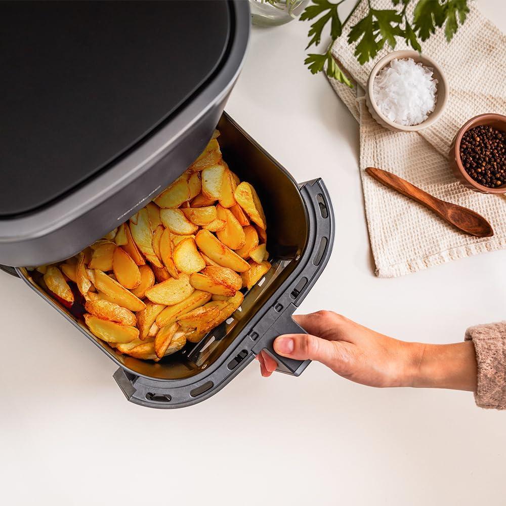 image:imageCecotec Friteuse Air sans Huile de 4 L avec Fentre Cecofry Fantastik Window 4000 Air Fryer 1400 W 9 Menus Contrle Tactile Technologie PerfectCoo 80200C Temps AjustableNoir Fentre