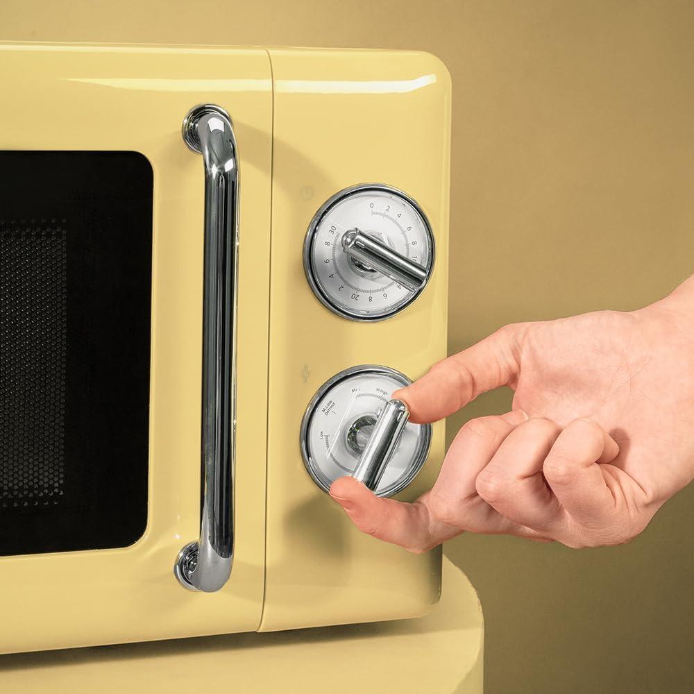 image:imageCecotec MicroOndes Mcanique Proclean 3010 Retro Vert 20 L 700 W en 6 niveaux minuterie jusqu 30 minutes mode dgivrage design vert vintage finitions en acierJaune
