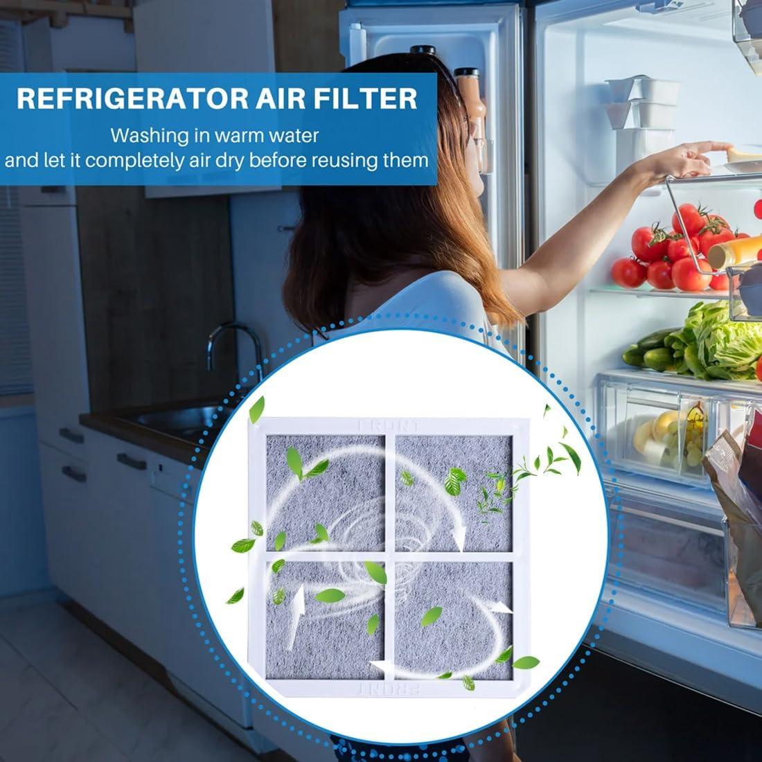 image:imageFiltres air pour rfrigrateur Lot de 2 filtres charbon actif pour rfrigrateur et conglateur gris