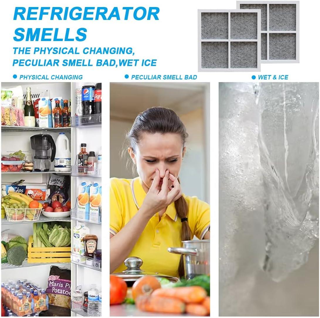 image:imageFiltres air pour rfrigrateur Lot de 2 filtres charbon actif pour rfrigrateur et conglateur gris