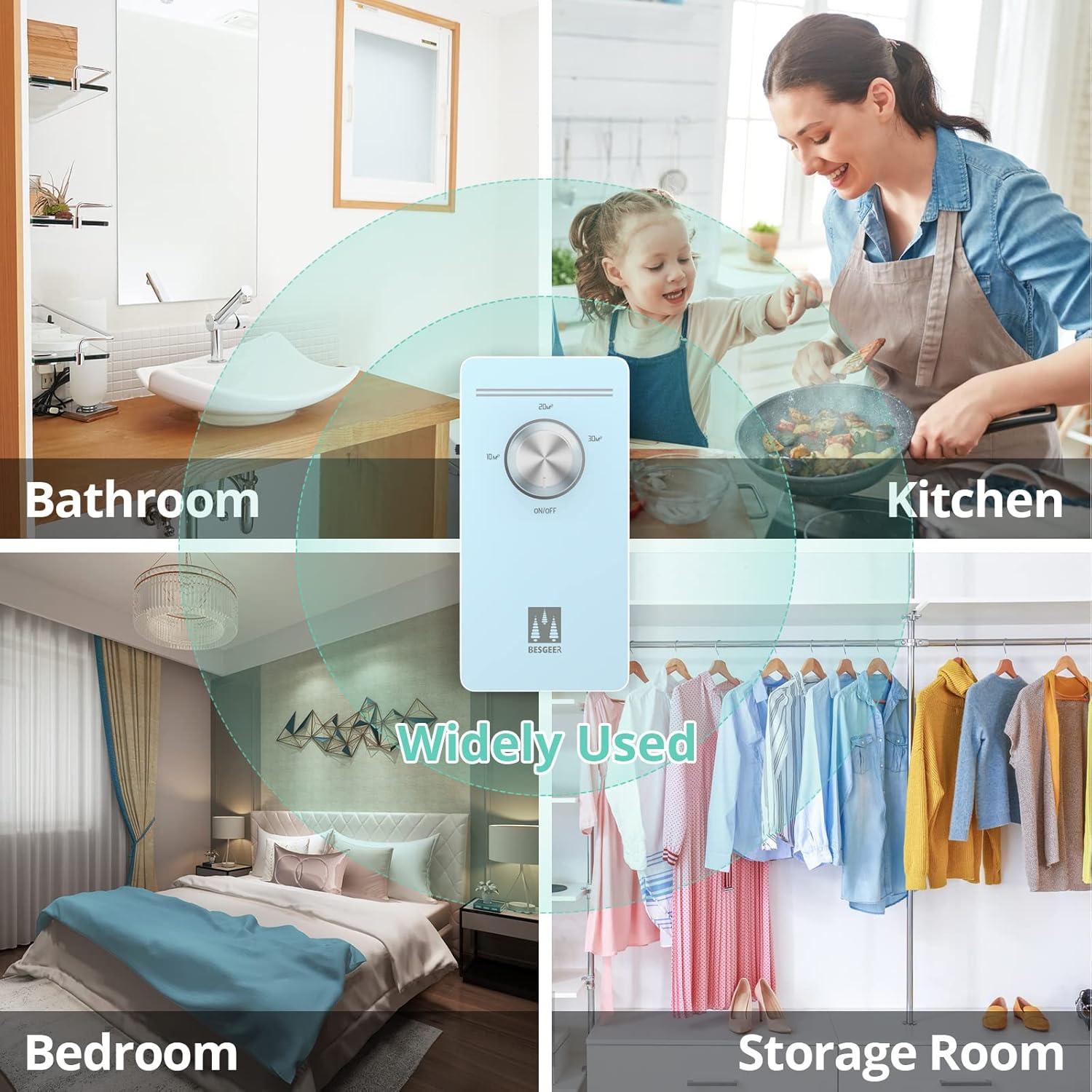 image:imageGnrateur dozone purificateur dair strilisateur dodeurs purificateur dair gnrateur dozonizer dair pour chambre salle de bain animaux domestiques formaldhyde et odeur BlancBleu