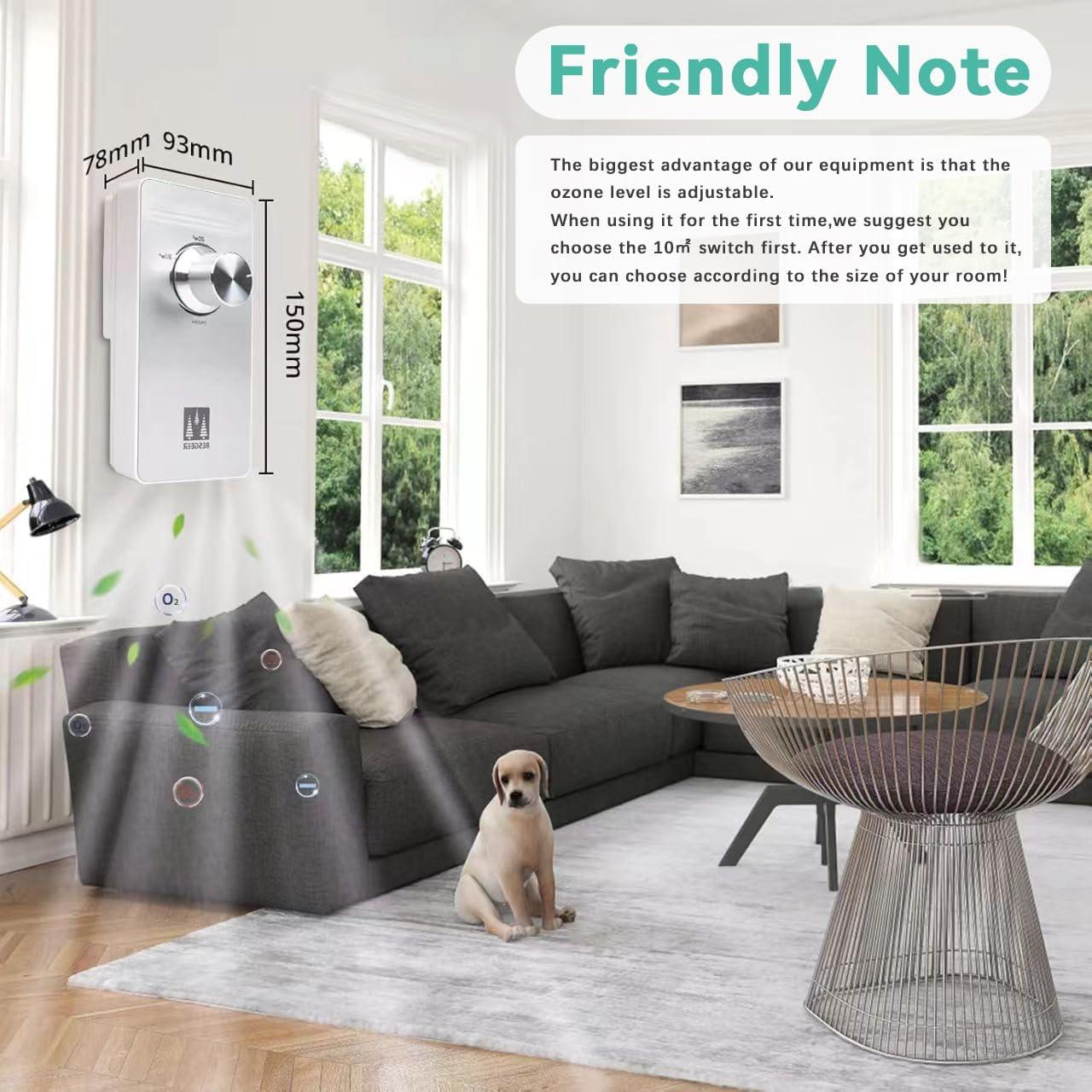 image:imageGnrateur dozone purificateur dair strilisateur dodeurs purificateur dair gnrateur dozonizer dair pour chambre salle de bain animaux domestiques formaldhyde et odeur BlancBlanc