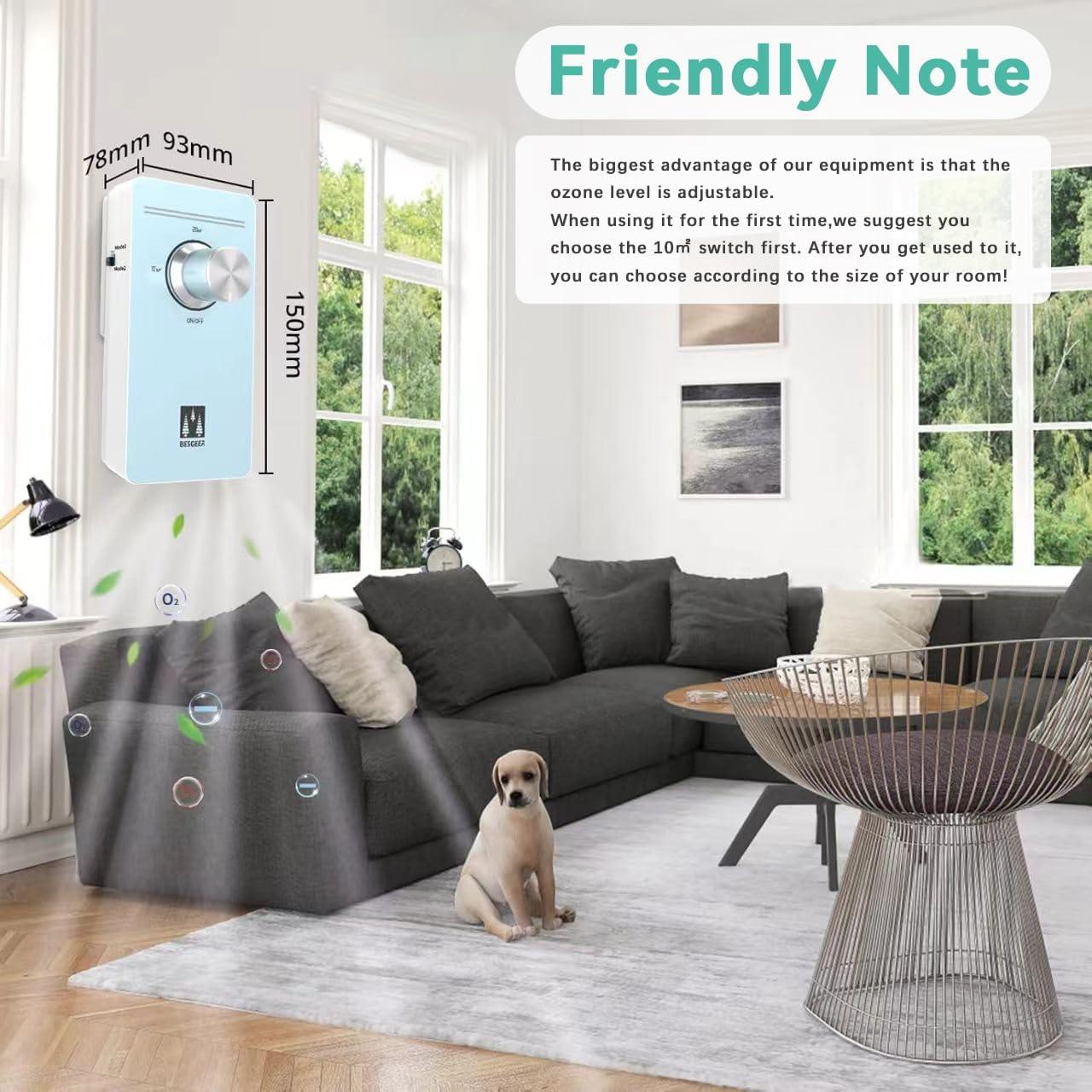 image:imageGnrateur dozone purificateur dair strilisateur dodeurs purificateur dair gnrateur dozonizer dair pour chambre salle de bain animaux domestiques formaldhyde et odeur BlancBleu