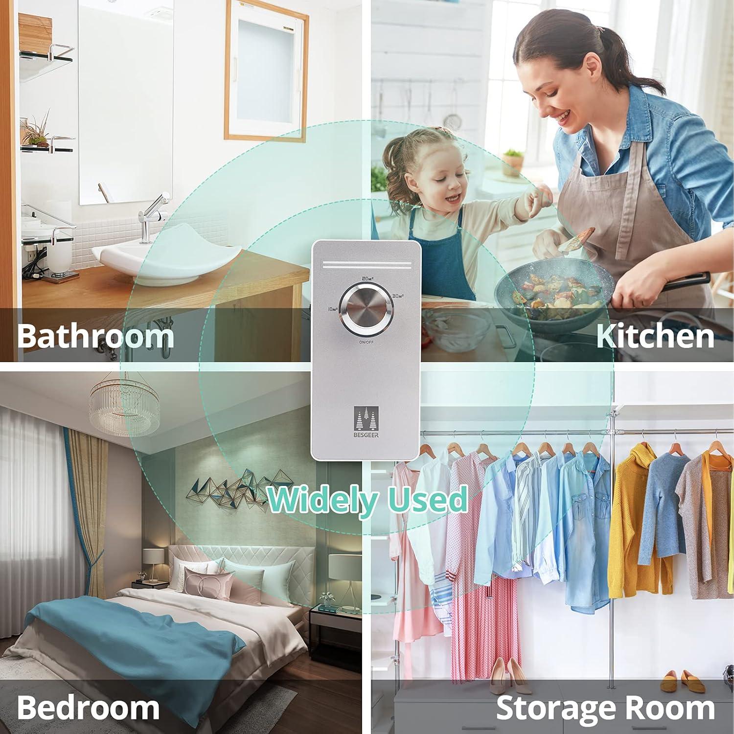 image:imageGnrateur dozone purificateur dair strilisateur dodeurs purificateur dair gnrateur dozonizer dair pour chambre salle de bain animaux domestiques formaldhyde et odeur BlancBlanc