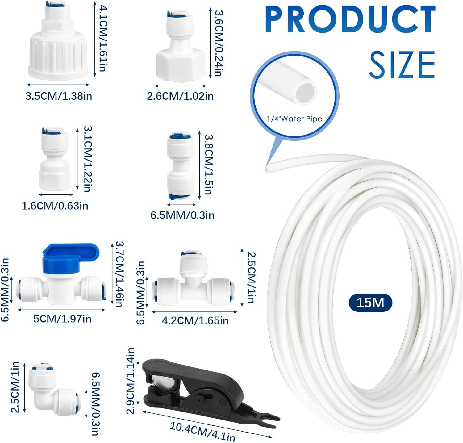 image:imageKit de Raccordement Deau pour Rfrigrateur de 15m Tuyau Dalimentation en Eau Tube de Filtre Pices et Accessoires Matriau POM Tuyau Frigo Alimentation en eau pour RfrigrateursAquarium14quot