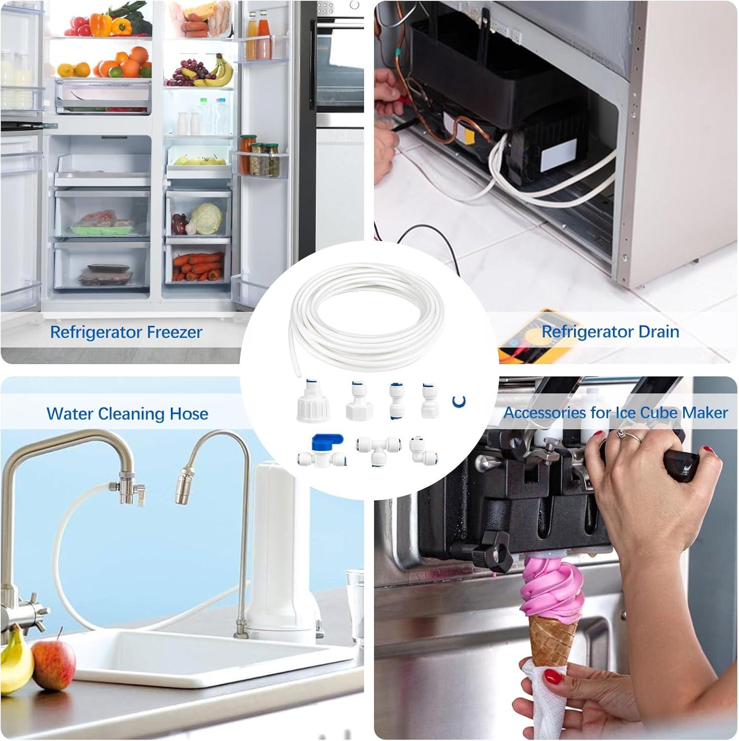 image:imageKit de Raccordement Deau pour Rfrigrateur de 15m Tuyau Dalimentation en Eau Tube de Filtre Pices et Accessoires Matriau POM Tuyau Frigo Alimentation en eau pour RfrigrateursAquarium14quot