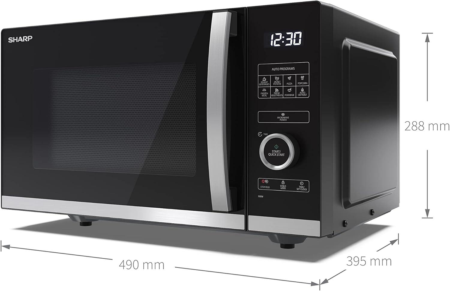 image:imageSharp YCPG254AES four Microondes 25 litres Grill Noir commandes semi numriquesNoir
