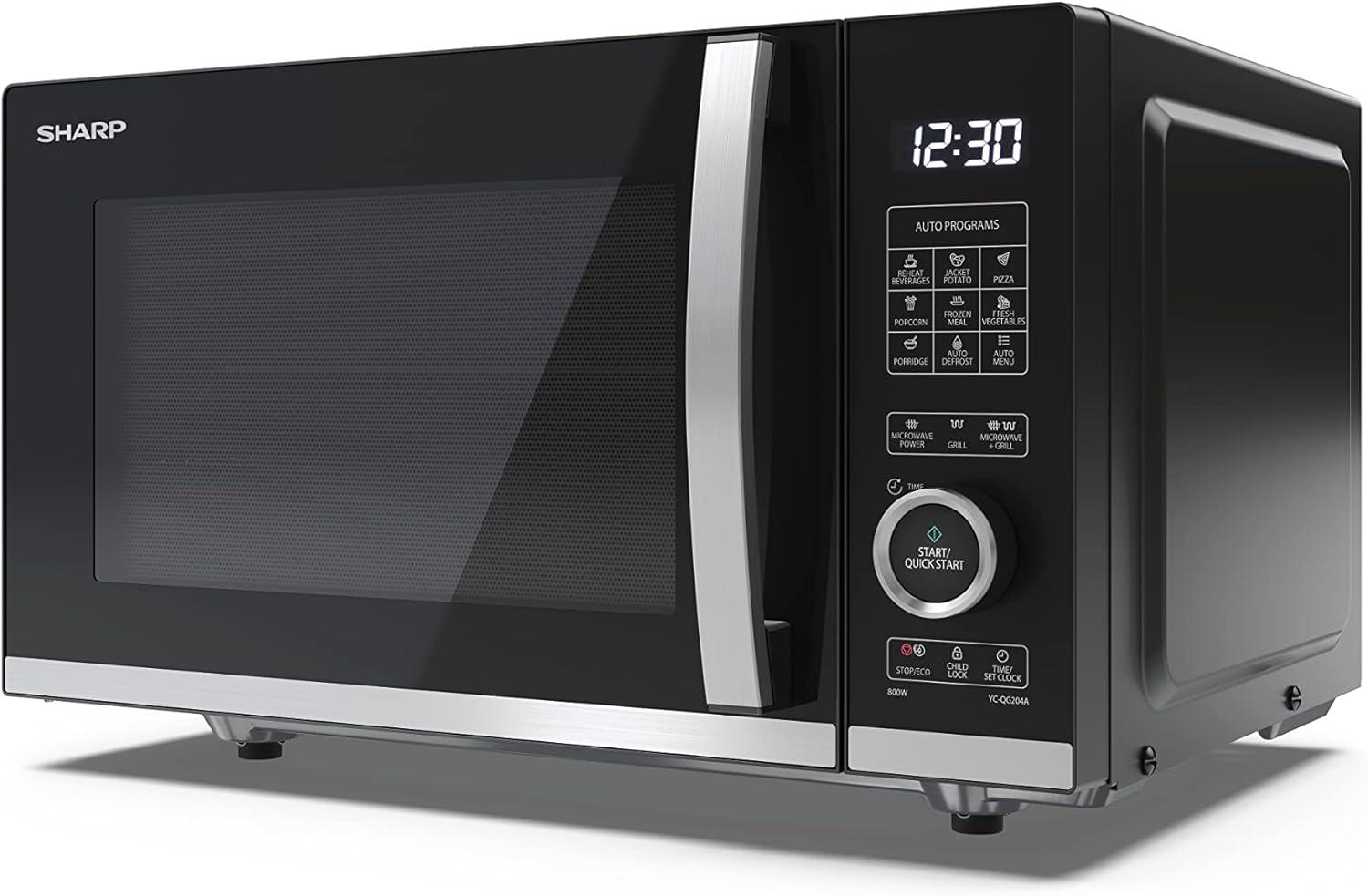 image:imageSharp YCPG254AES four Microondes 25 litres Grill Noir commandes semi numriquesNoir