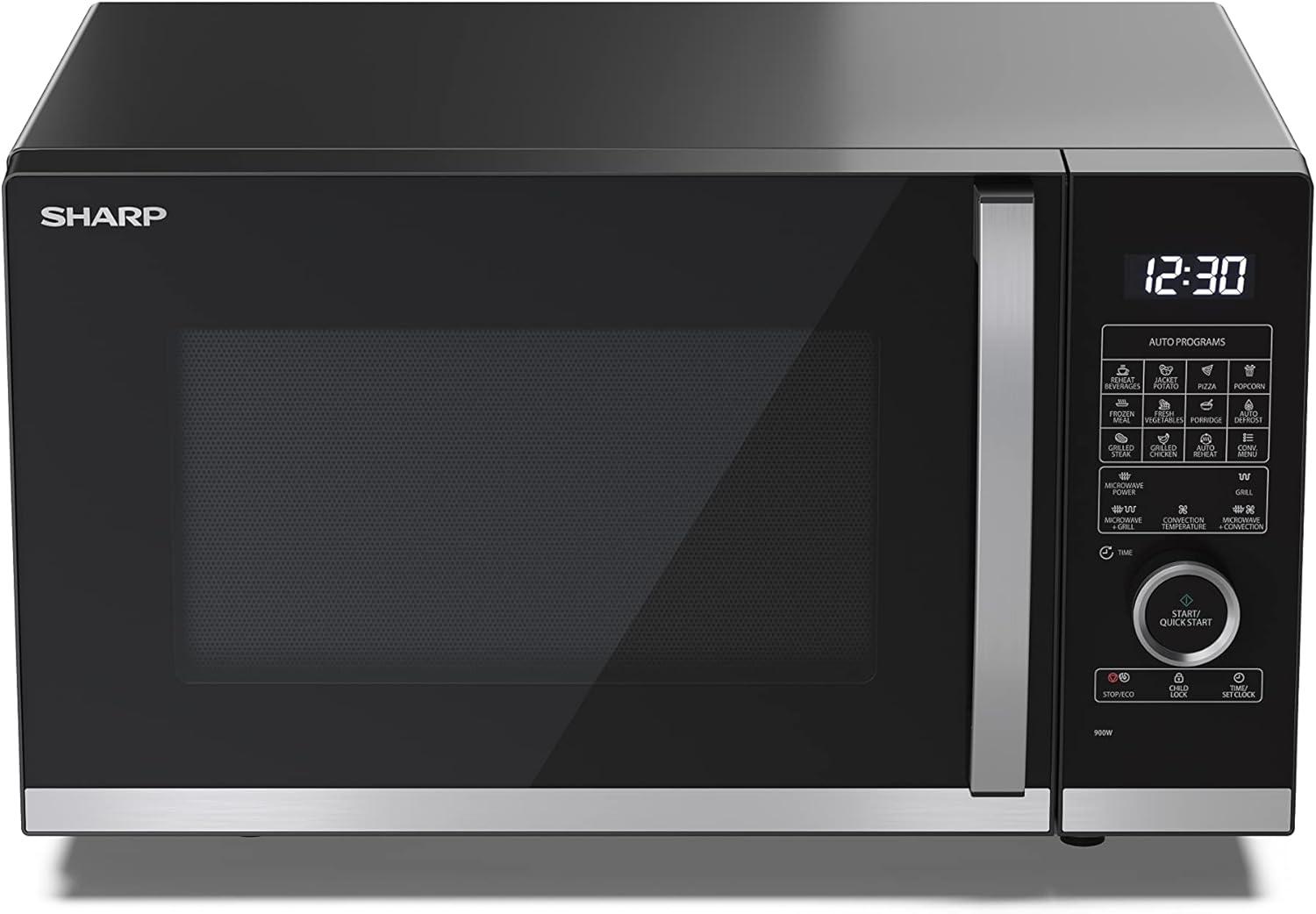 image:imageSharp YCPG254AES four Microondes 25 litres Grill Noir commandes semi numriquesNoir