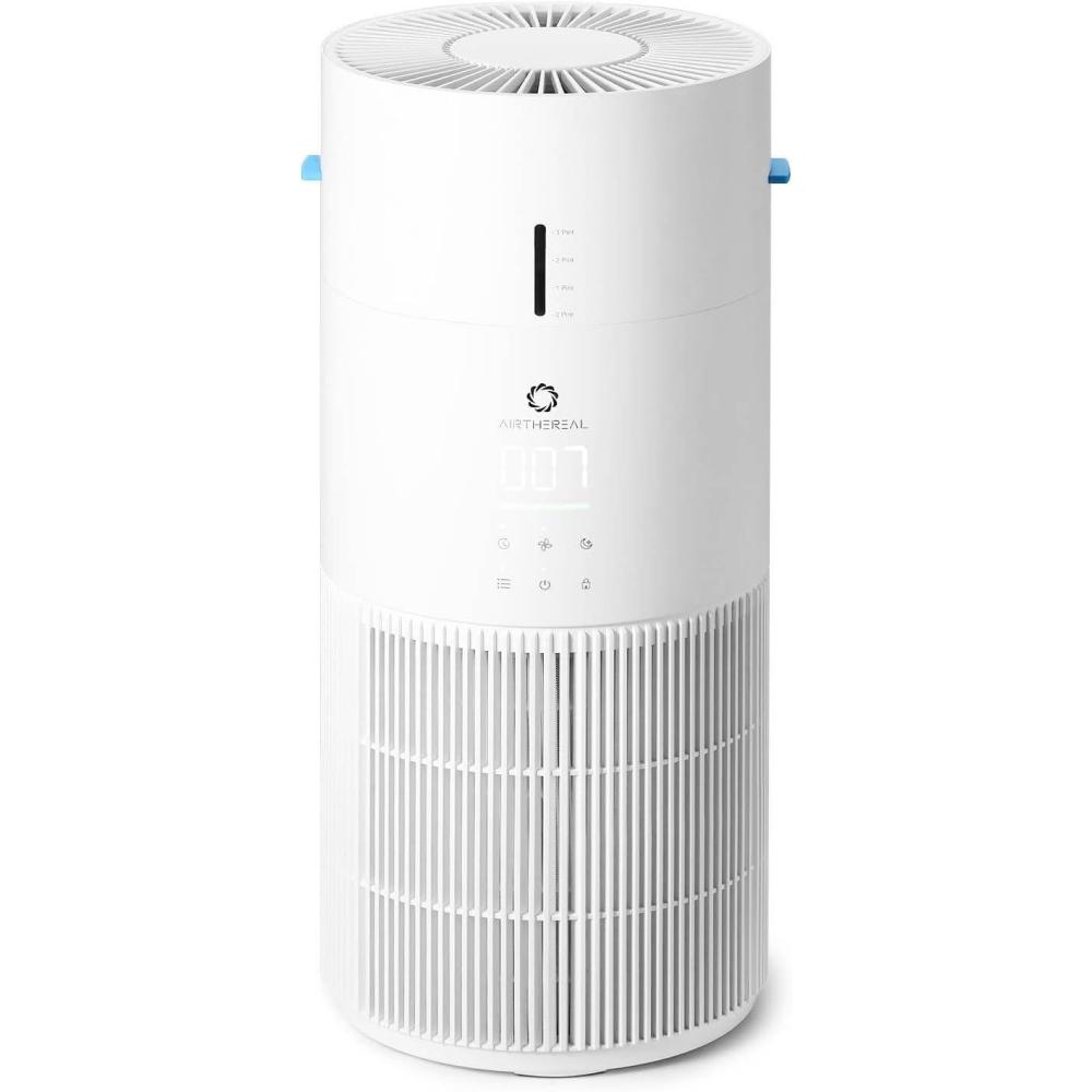image:imageAirthereal Purificateur ampamp Humidificateur 2en1 125 m Filtre 3 tapes Moniteur qualit de lair Mode sommeil silencieux Humidificateur avec moniteur automatique dhumidit AEH300