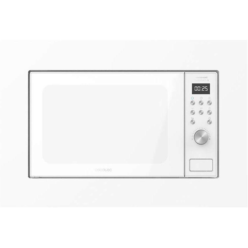 image:imageCecotec Microondes encastrable numrique et tactile GrandHeat 2500 Builtin Touch SteelBlack 900 W de puissance 25 L gril de 1000 W 8 fonctions prrgles Minuterie NoirBlanc