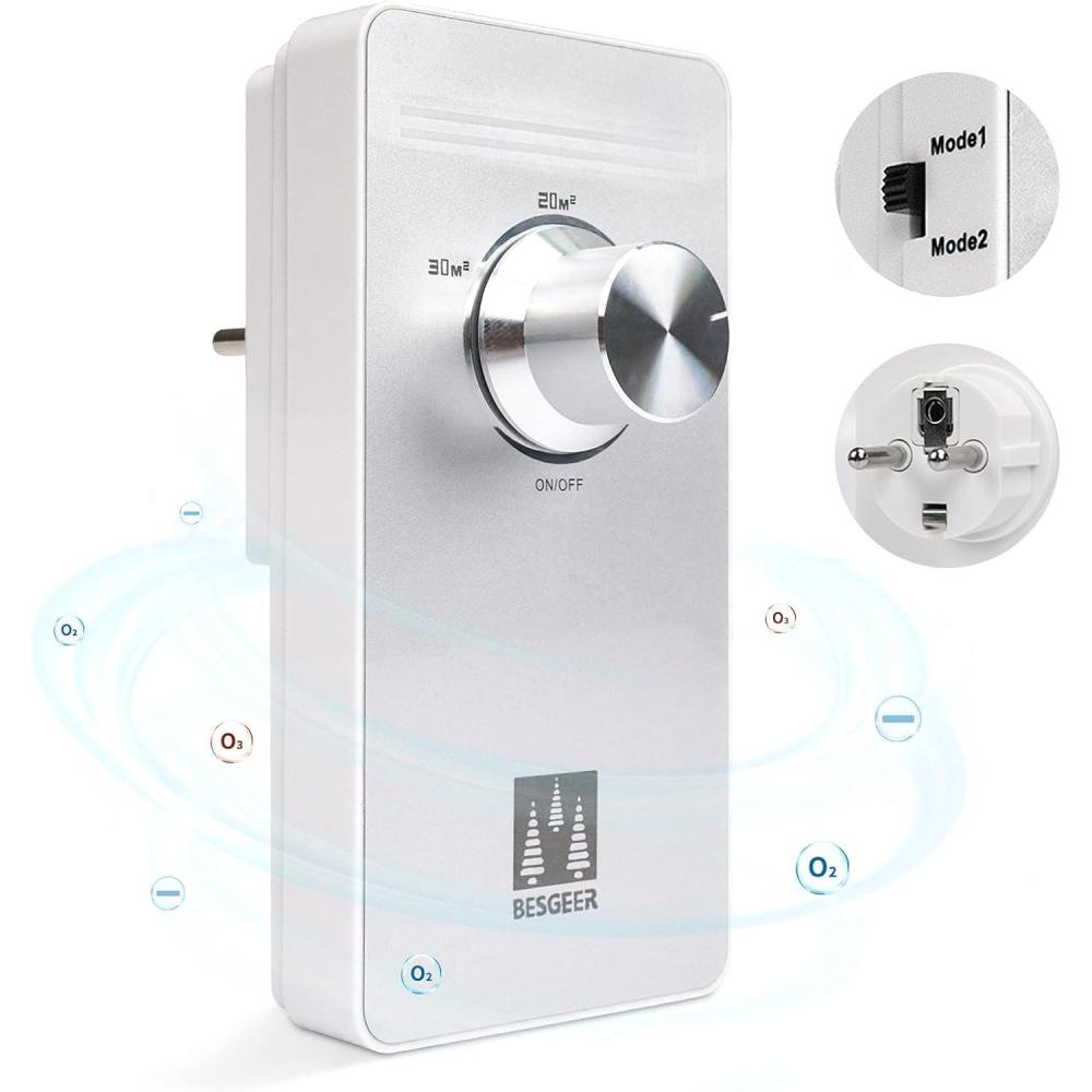 image:imageGnrateur dozone purificateur dair strilisateur dodeurs purificateur dair gnrateur dozonizer dair pour chambre salle de bain animaux domestiques formaldhyde et odeur BlancBlanc