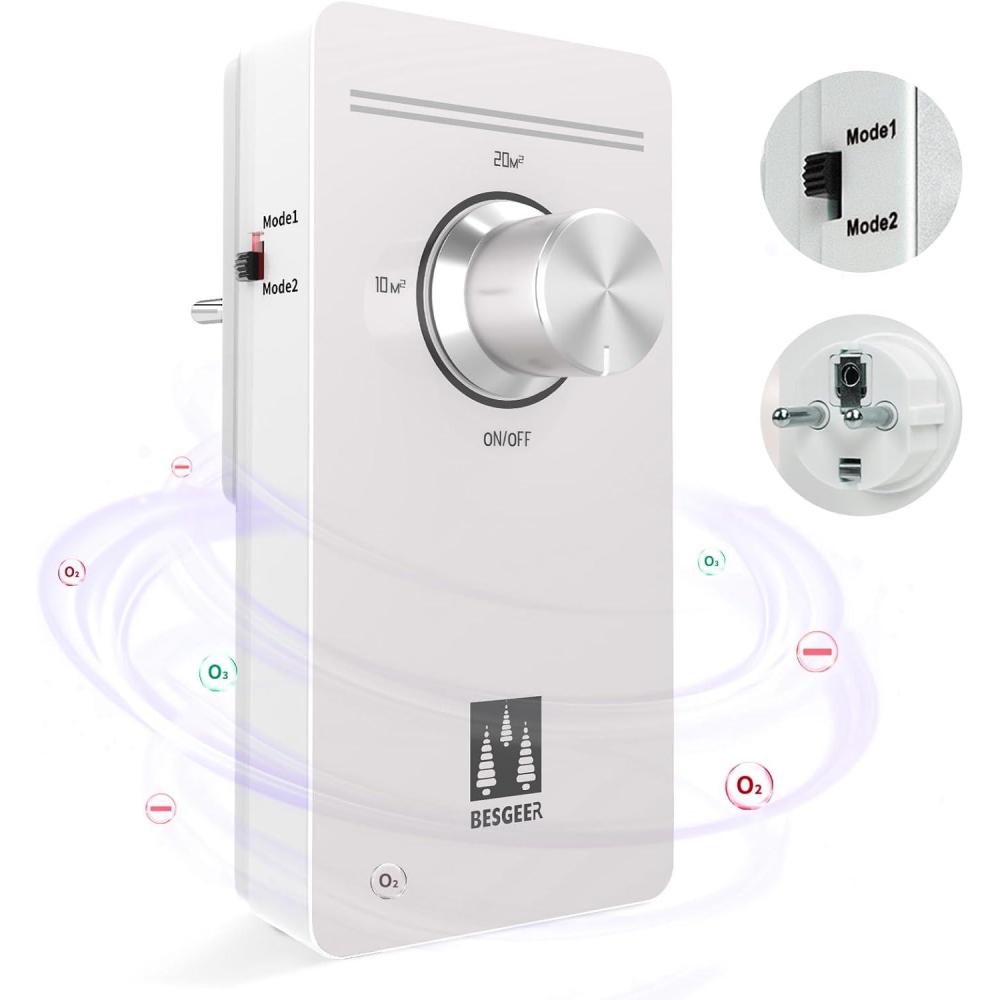 image:imageGnrateur dozone purificateur dair strilisateur dodeurs purificateur dair gnrateur dozonizer dair pour chambre salle de bain animaux domestiques formaldhyde et odeur BlancBlanc Crme
