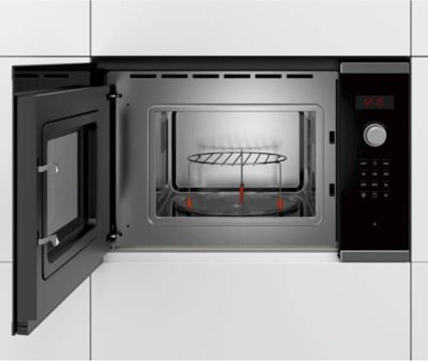 image:imageBosch BEL523MS0 Srie 4 Microondes intgrable 60 x 38 cm 5 puissances 20L Inox20 litres I avec grill I NoirInox