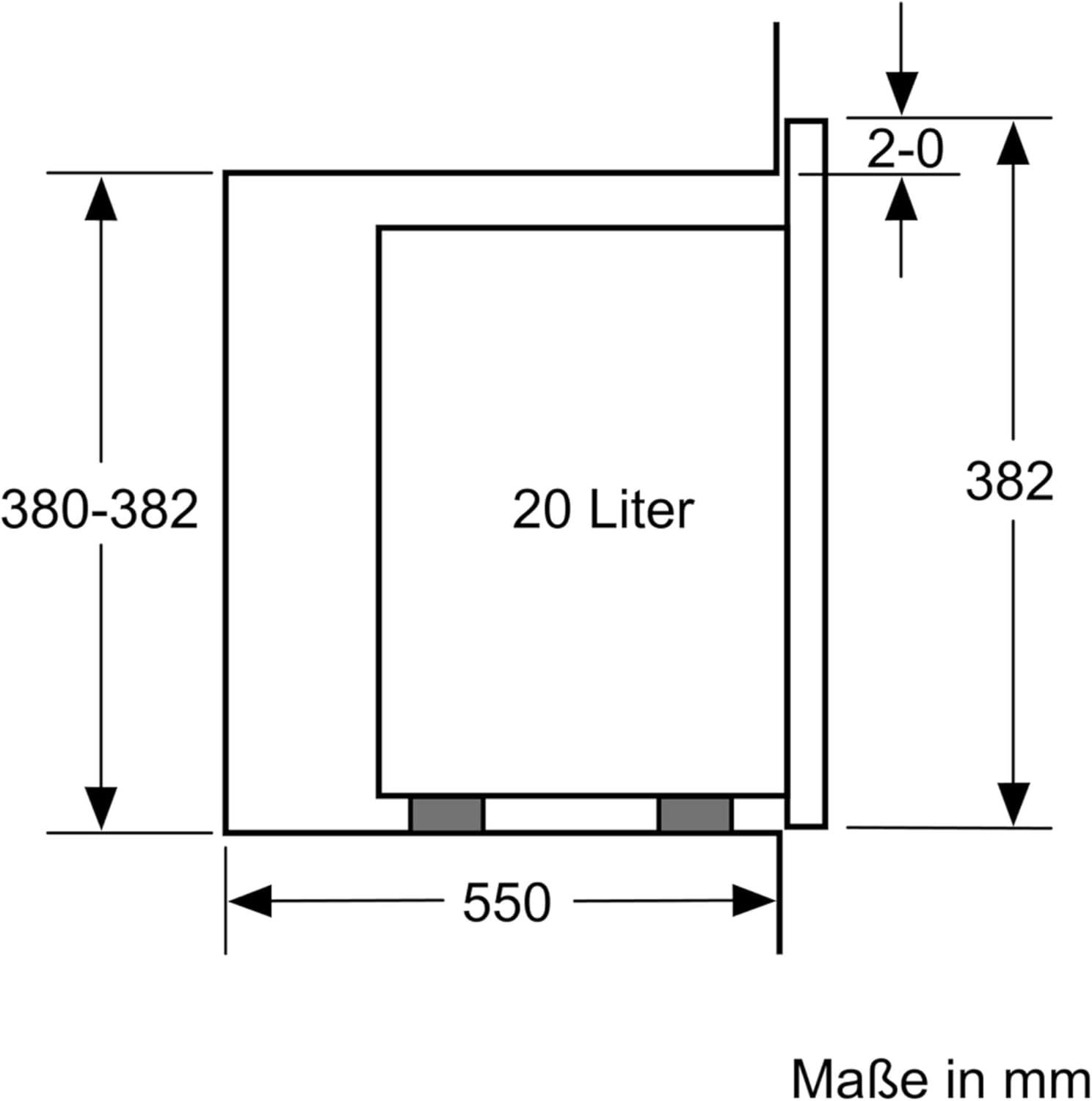 image:imageBosch BFL523MB4 Srie 2 Microondes encastrable 50 x 38 cm 20 Litres NoirNoir