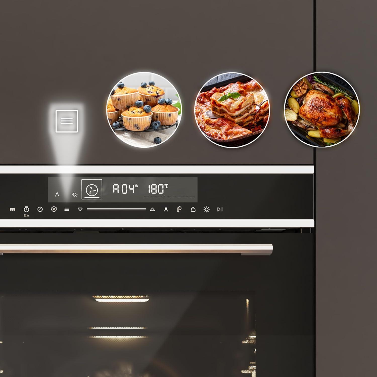 image:imageCecotec Four microondes encastrable 60x50cm Bolero Hexa MWO703800 Line 2300W max 34L fonction microondes convection grill dconglation menu automatique cuisson rapide lectroniqueNoir