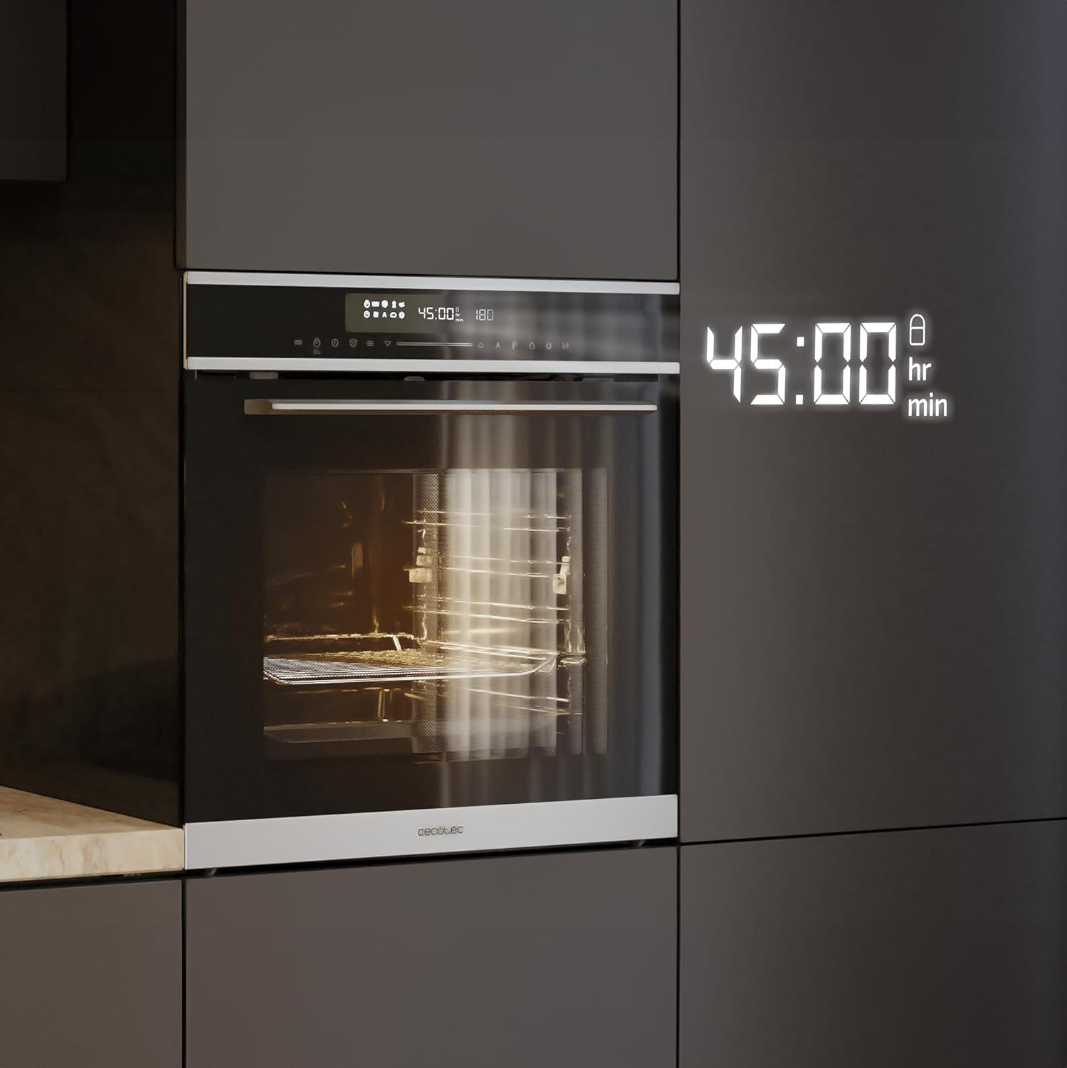 image:imageCecotec Four microondes encastrable 60x50cm Bolero Hexa MWO703800 Line 2300W max 34L fonction microondes convection grill dconglation menu automatique cuisson rapide lectroniqueNoir