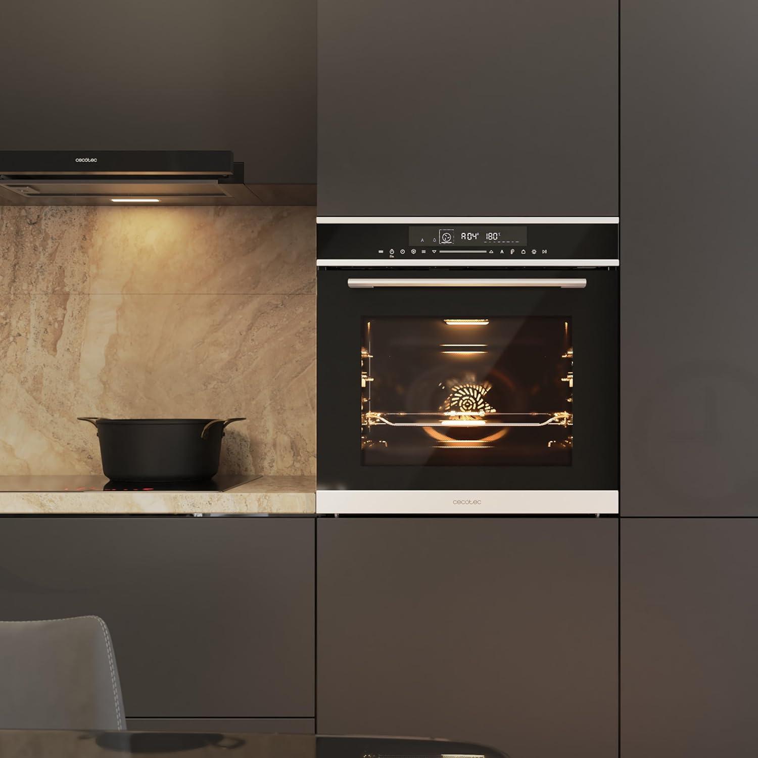 image:imageCecotec Four microondes encastrable 60x50cm Bolero Hexa MWO703800 Line 2300W max 34L fonction microondes convection grill dconglation menu automatique cuisson rapide lectroniqueNoir