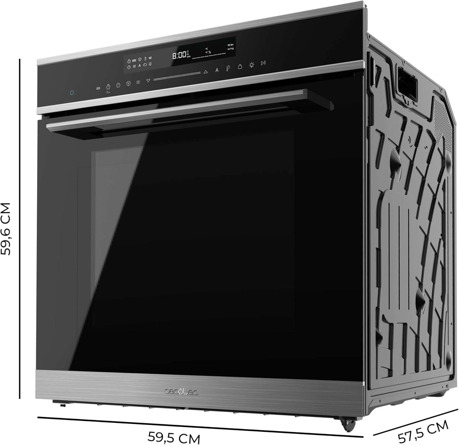 image:imageCecotec Four microondes encastrable 60x50cm Bolero Hexa MWO703800 Line 2300W max 34L fonction microondes convection grill dconglation menu automatique cuisson rapide lectroniqueNoir