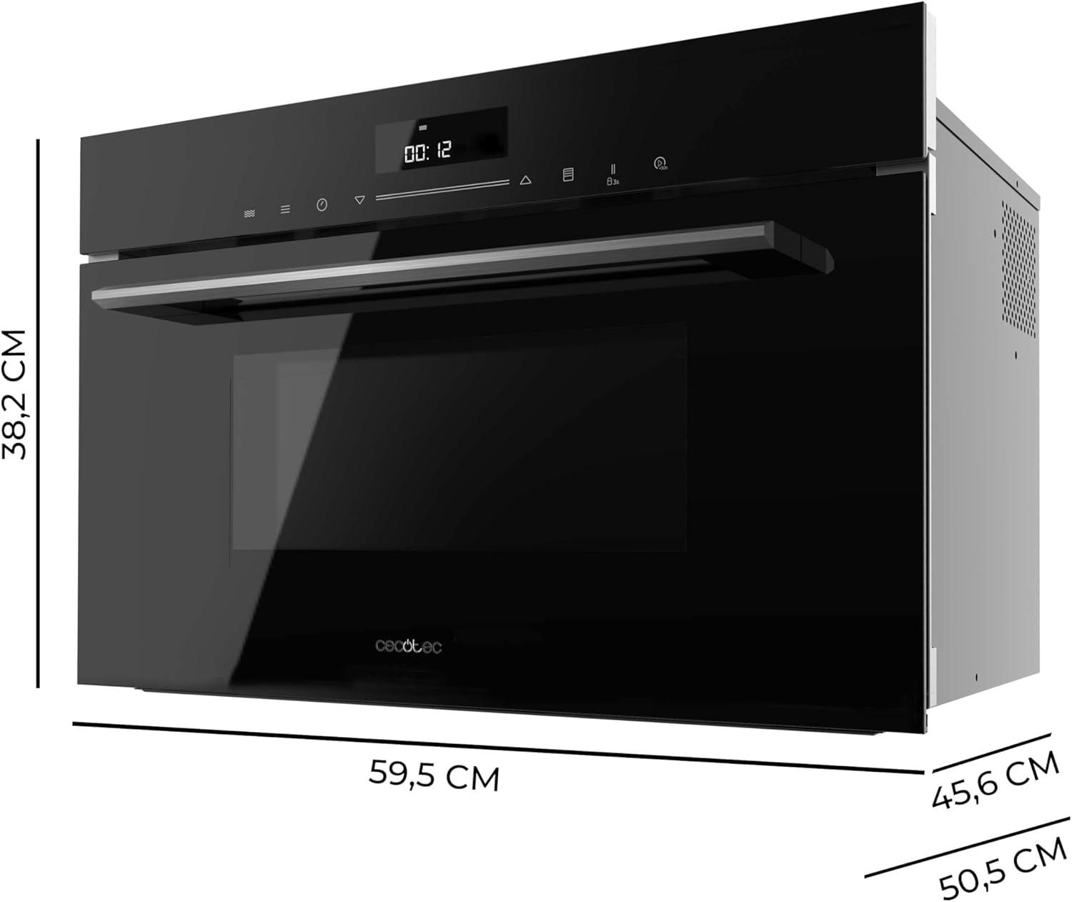 image:imageCecotec Four microondes encastrable 60x50cm Bolero Hexa MWO703800 Line 2300W max 34L fonction microondes convection grill dconglation menu automatique cuisson rapide lectroniqueNoir