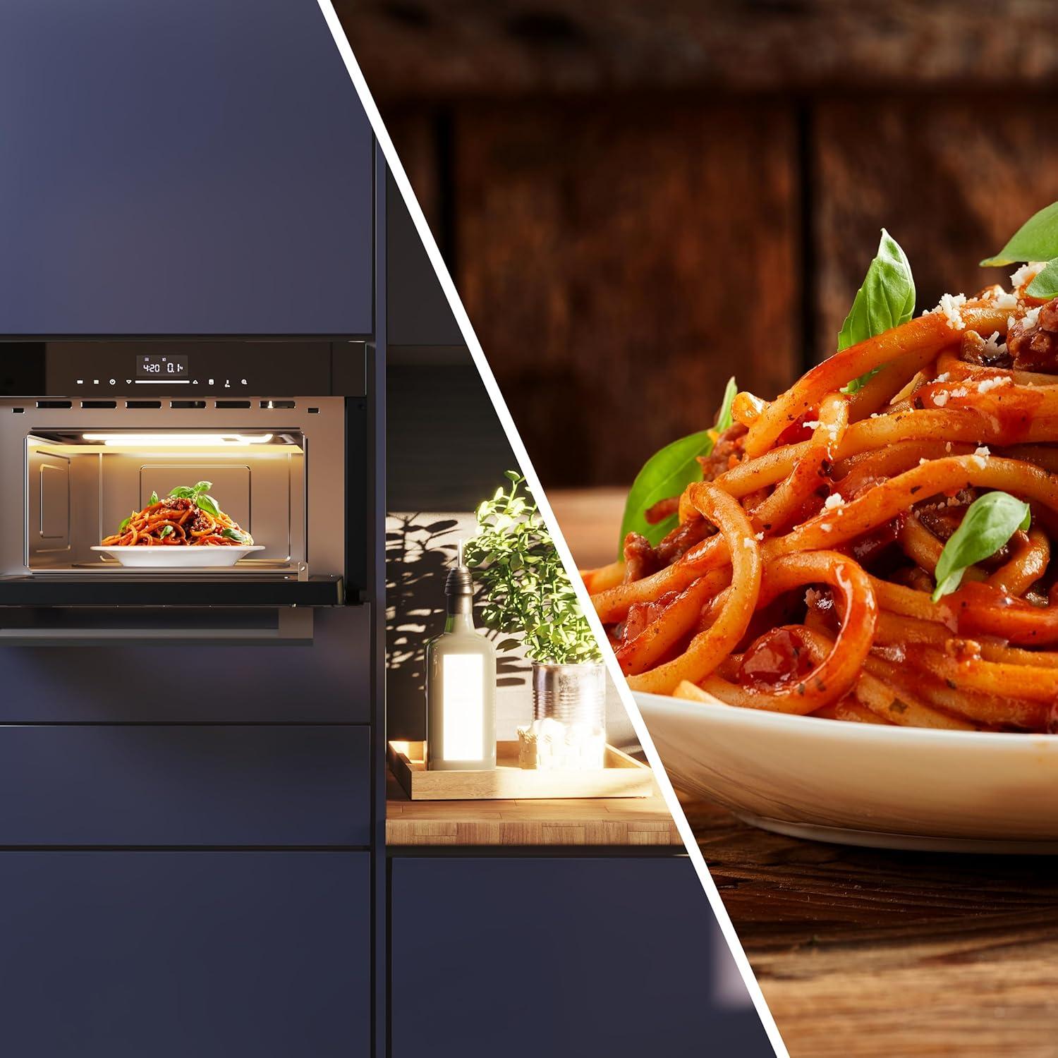 image:imageCecotec Four microondes encastrable 60x50cm Bolero Hexa MWO703800 Line 2300W max 34L fonction microondes convection grill dconglation menu automatique cuisson rapide lectroniqueNoir