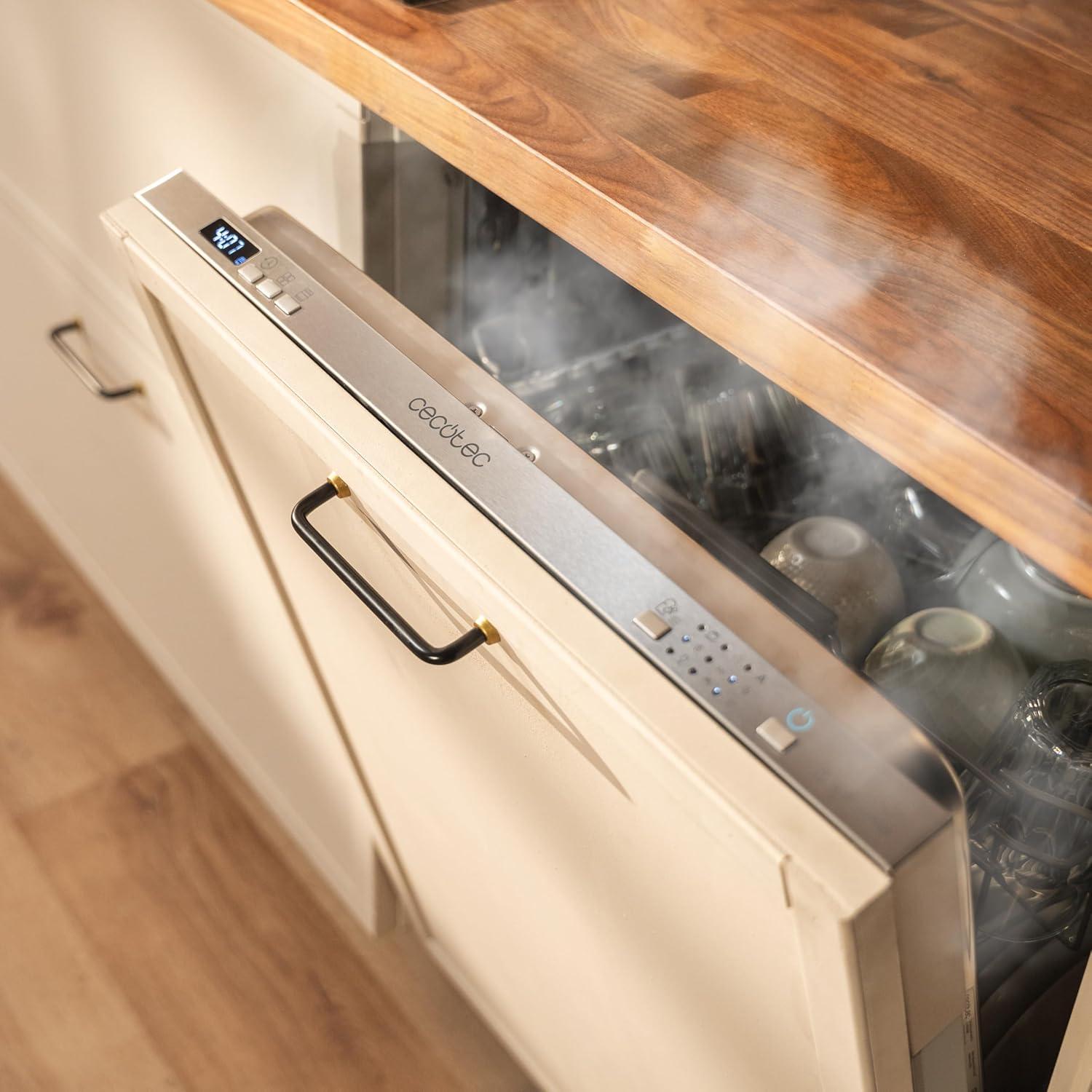 image:imageCecotec LaveVaisselle Intgr 60 cm Bolero Aguazero 6500 FullBI 15 Couverts Troisime Bac Faible Consommation dnergie 6 Programmes avec Dual Zone Wash O2 Dry Motor Inverter Plus15 Couverts 60 cm