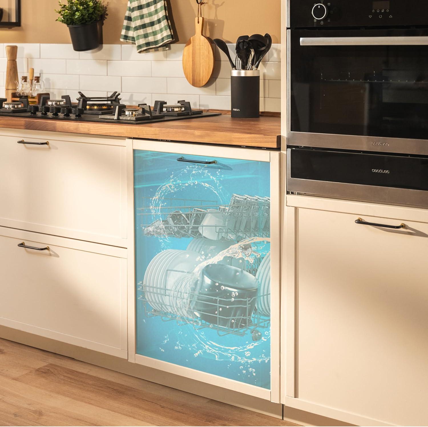 image:imageCecotec LaveVaisselle Intgr 60 cm Bolero Aguazero 6500 FullBI 15 Couverts Troisime Bac Faible Consommation dnergie 6 Programmes avec Dual Zone Wash O2 Dry Motor Inverter Plus15 Couverts 60 cm