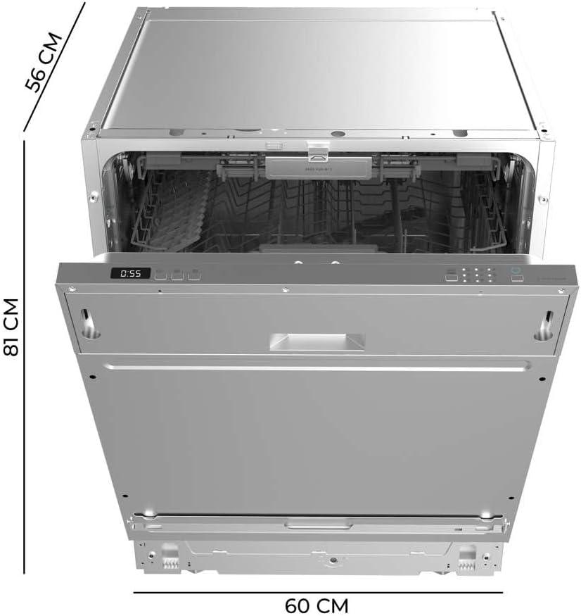 image:imageCecotec LaveVaisselle Intgr 60 cm Bolero Aguazero 6500 FullBI 15 Couverts Troisime Bac Faible Consommation dnergie 6 Programmes avec Dual Zone Wash O2 Dry Motor Inverter Plus15 Couverts 60 cm