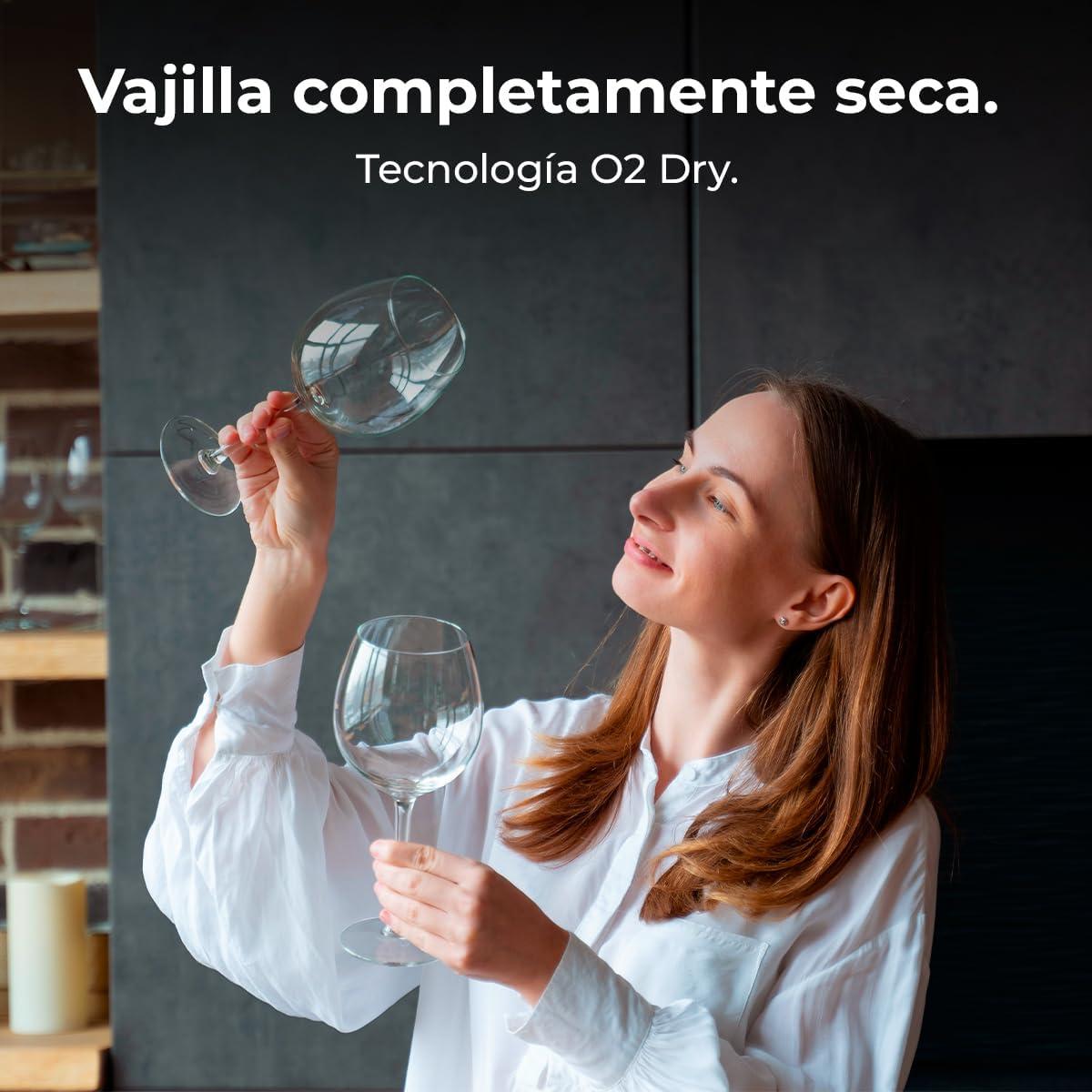 image:imageCecotec LaveVaisselle Intgr 60 cm Bolero Aguazero 6500 FullBI 15 Couverts Troisime Bac Faible Consommation dnergie 6 Programmes avec Dual Zone Wash O2 Dry Motor Inverter Plus14 Couverts 60 cm