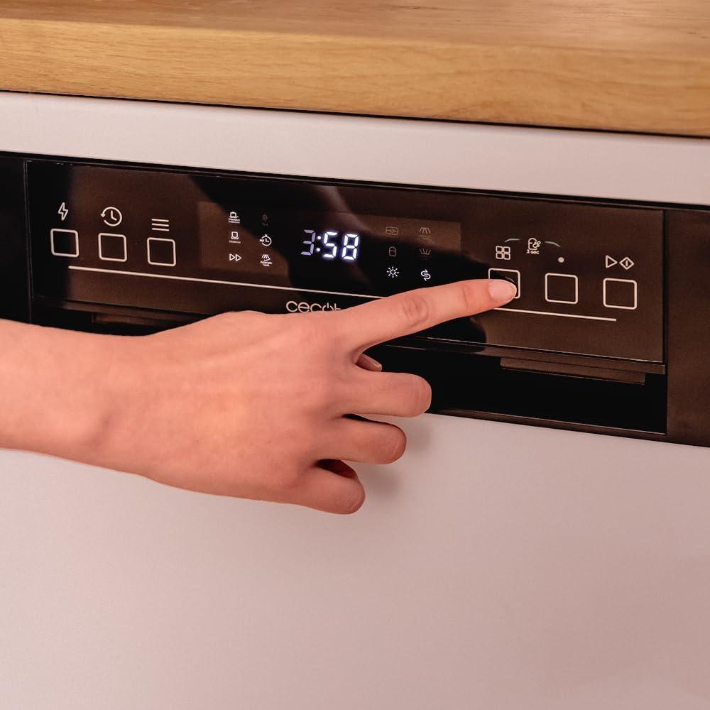image:imageCecotec Lavevaisselle Indpendant de 45 cm Bolero Aguazero 4201 E 11 Couverts 6 Programmes avec Dual Zone Wash Dpart Diffr jusqu 24 heures avant et AquaStop lectronique Plateau CouvertsBlanc