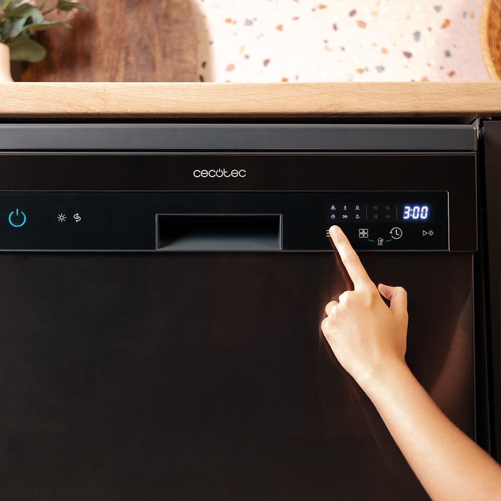 image:imageCecotec Lavevaisselle Indpendant de 45 cm Bolero Aguazero 4201 E 11 Couverts 6 Programmes avec Dual Zone Wash Dpart Diffr jusqu 24 heures avant et AquaStop lectronique Plateau CouvertsBlack
