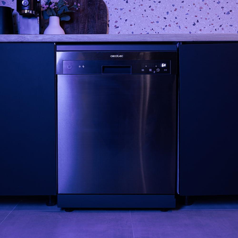 image:imageCecotec Lavevaisselle Indpendant de 45 cm Bolero Aguazero 4201 E 11 Couverts 6 Programmes avec Dual Zone Wash Dpart Diffr jusqu 24 heures avant et AquaStop lectronique Plateau CouvertsBlack