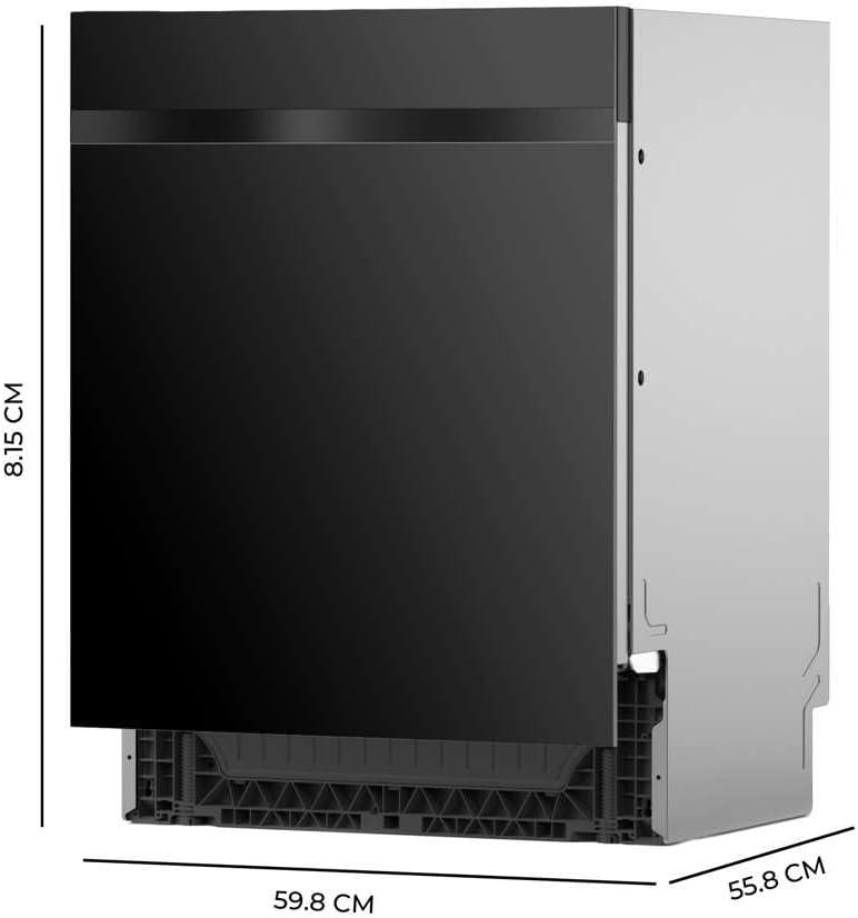 image:imageCecotec Lavevaisselle Intgrable 60cm Bolero Aguazero 6620 FullBI Black Glass C 1850W 15 Couverts 8 Programmes Moteur Inverter cran FullColor Smart Wash Turbo Dry AutoClean