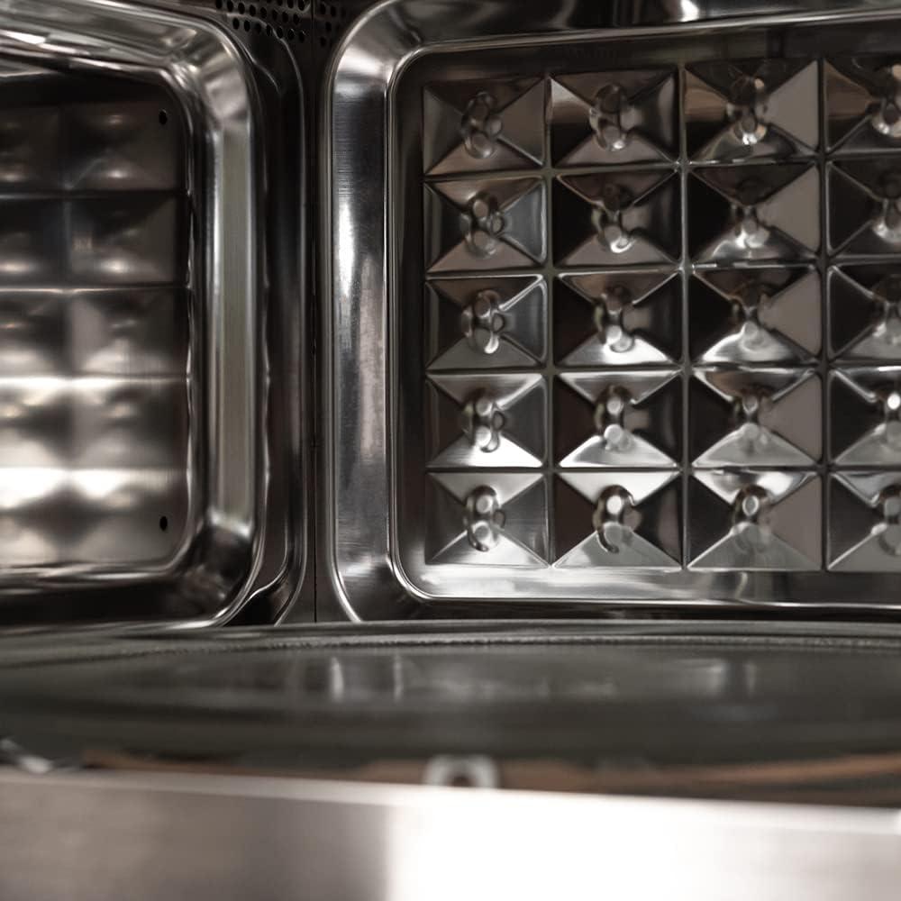 image:imageCecotec Microondes encastrable numrique 25 litres avec gril GrandHeat 2550 BuiltIn Steel 1320 W 8 fonctions minuterie revtement en acier inoxydable plateau tournant de 315 cmAcier