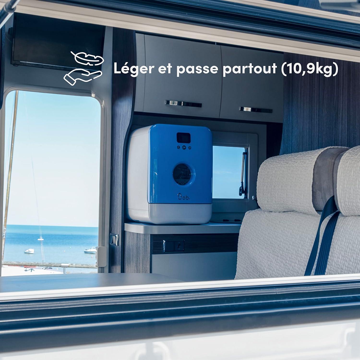 image:imageDAAN TECH Bob Lavevaisselle Compact 3 Couverts Encastrable Pose Libre Avec Rservoir Portable Schage Naturel Assiette 29 cm Origine France GarantieBlack
