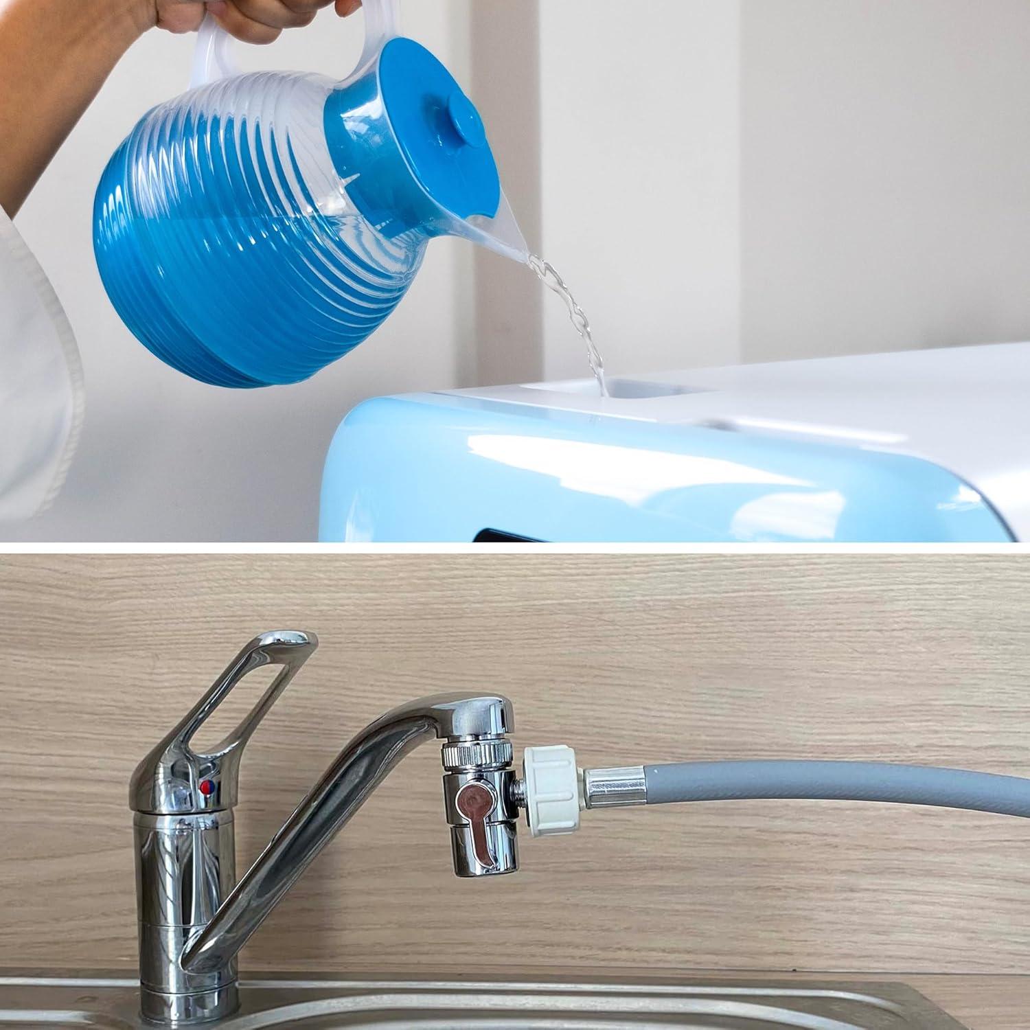 image:imageDAAN TECH Bob Lavevaisselle Compact 3 Couverts Encastrable Pose Libre Avec Rservoir Portable Schage Naturel Assiette 29 cm Origine France GarantieBlancbleu