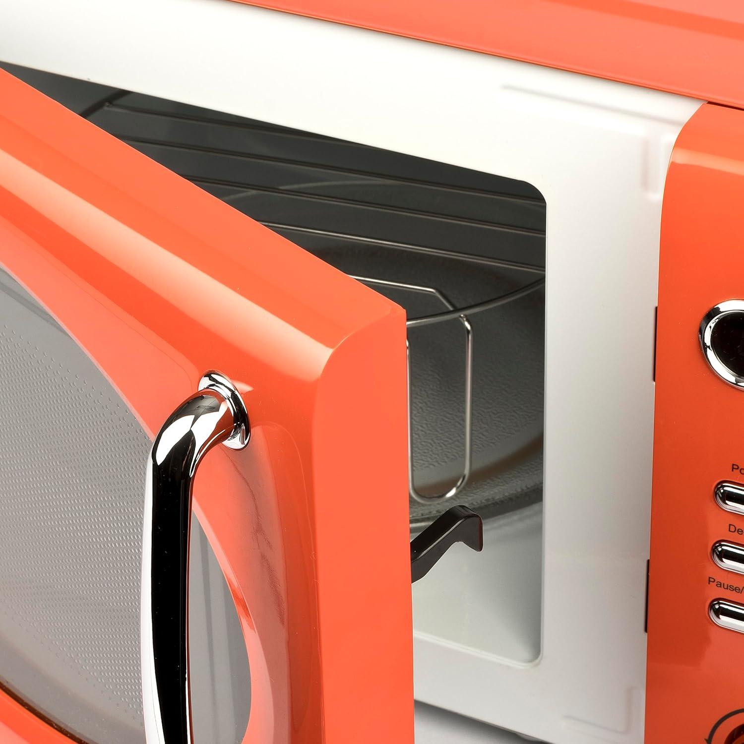 image:imageG3 Ferrari G10155 Sapormio Vintage Microondes Vintage Combin Numrique 1150 W 20 litres 8 programmes 4 modes de cuisson accessoires inclus minuterie 60 min orange