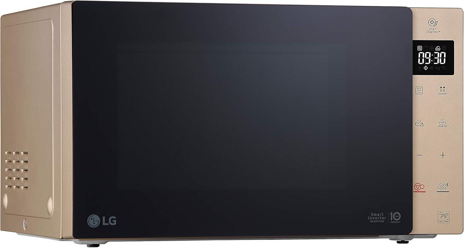 image:imageLG MH6565CPW Grill Smart Inverter Microondes 1 000 W Grill 900 W MicroGrill 1 450 W 25 litres de capacit cran LED Plateau Crispy Plateau intrieur 292 mm Noir matBlond Cendr