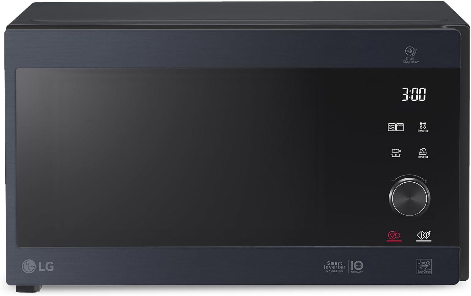image:imageLG MH6565CPW Grill Smart Inverter Microondes 1 000 W Grill 900 W MicroGrill 1 450 W 25 litres de capacit cran LED Plateau Crispy Plateau intrieur 292 mm Noir matMat Noir