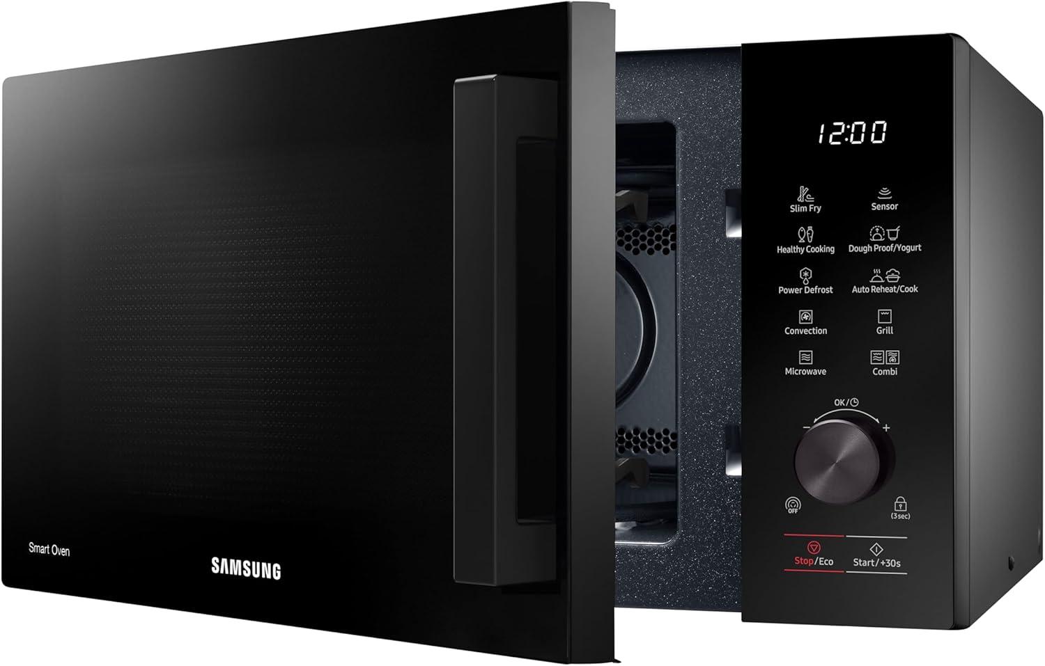 image:imageSamsung MC28A5137KKE1 Microondes combin avec grill et air chaud 900 W 28 l AirFry Power Defrost intrieur en cramique maille rsistant aux rayures noir