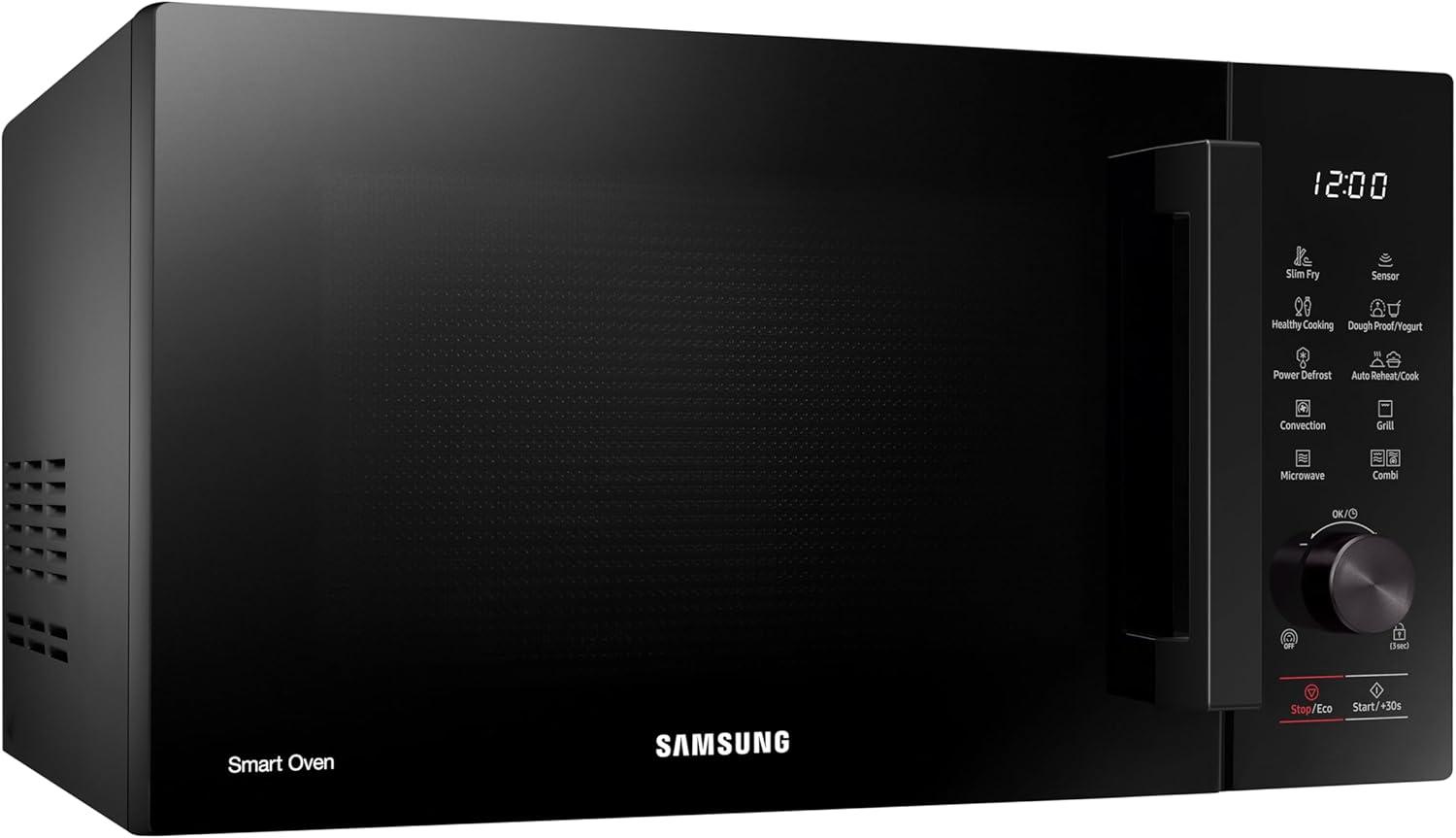 image:imageSamsung MC28A5137KKE1 Microondes combin avec grill et air chaud 900 W 28 l AirFry Power Defrost intrieur en cramique maille rsistant aux rayures noir