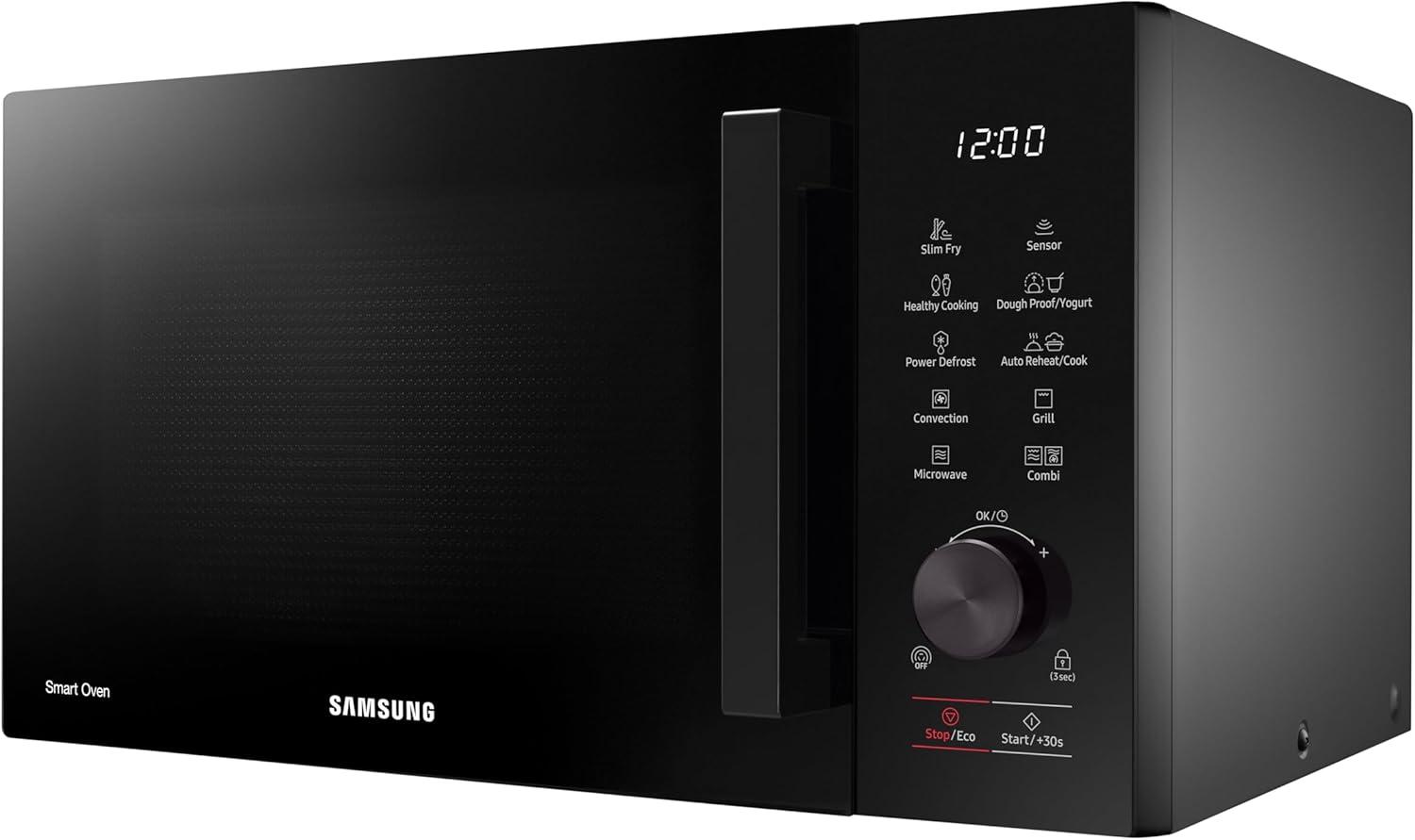 image:imageSamsung MC28A5137KKE1 Microondes combin avec grill et air chaud 900 W 28 l AirFry Power Defrost intrieur en cramique maille rsistant aux rayures noir