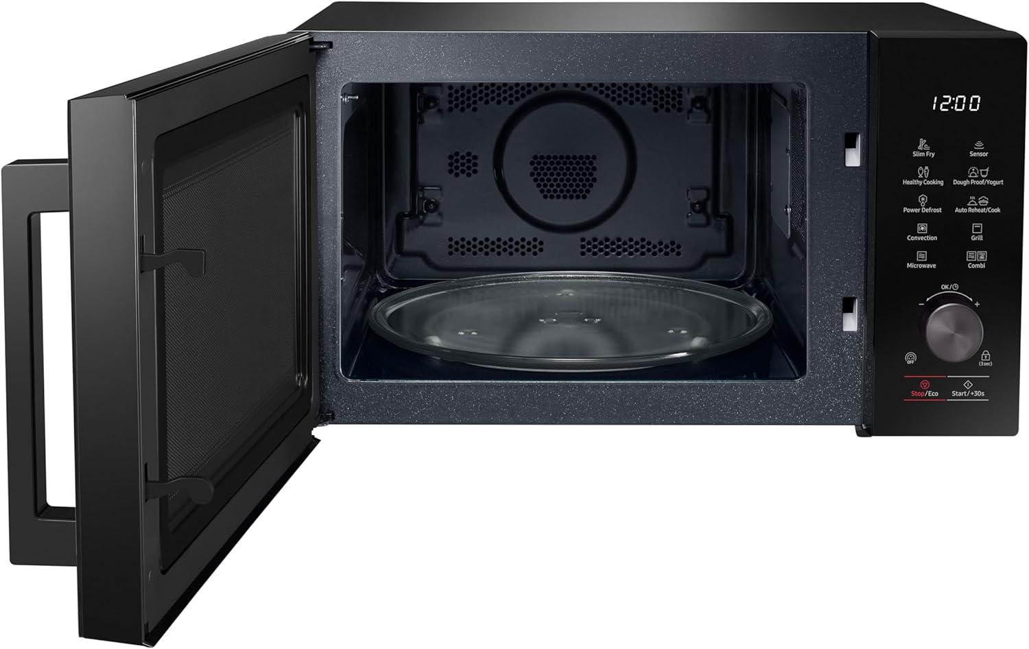 image:imageSamsung MC28A5137KKE1 Microondes combin avec grill et air chaud 900 W 28 l AirFry Power Defrost intrieur en cramique maille rsistant aux rayures noir