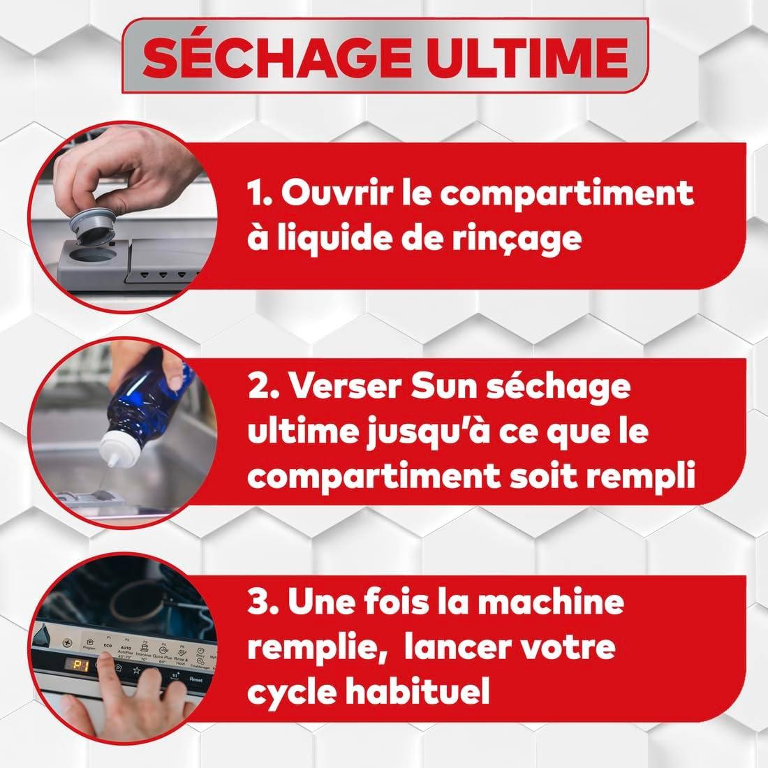 image:imageSun Liquide de Rinage LaveVaisselle Brillance parfaite 1L 2x plus de brillance prvient les dpts de calcaire sur la vaisselle500 ml Lot de 1